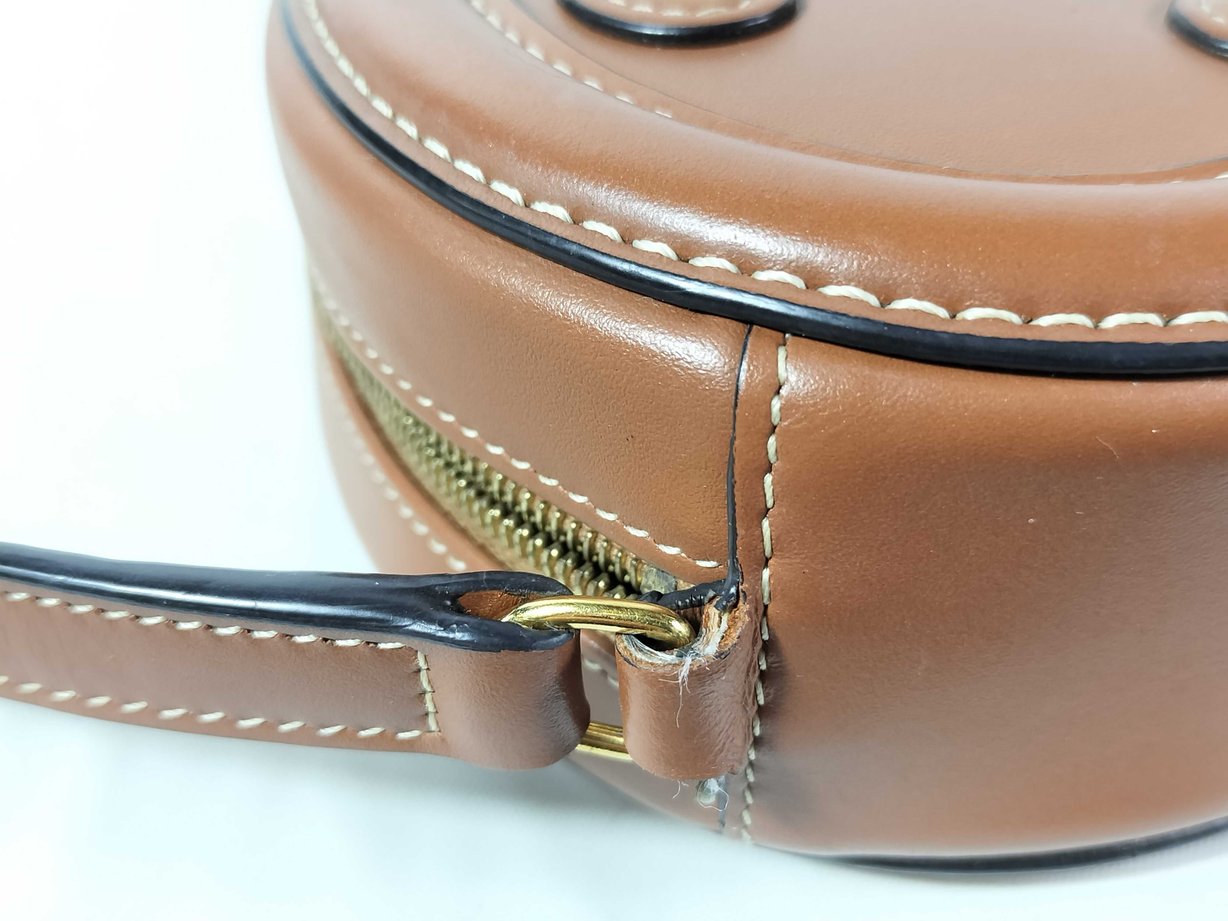 Oval Purse Cuile Triomphe Brown Leather F-9P-2222 Shoulder Bag — view 5