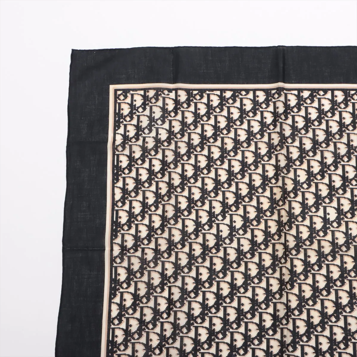 Trotter scarf, cotton, black. Shows wear, — view 2