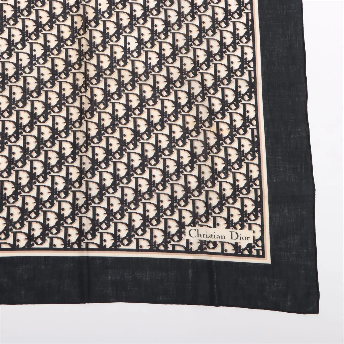 Trotter scarf, cotton, black. Shows wear, — view 4