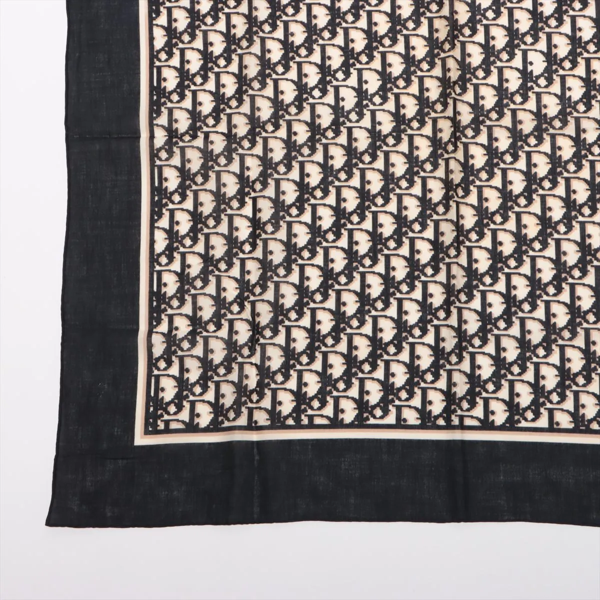 Trotter scarf, cotton, black. Shows wear, — view 5