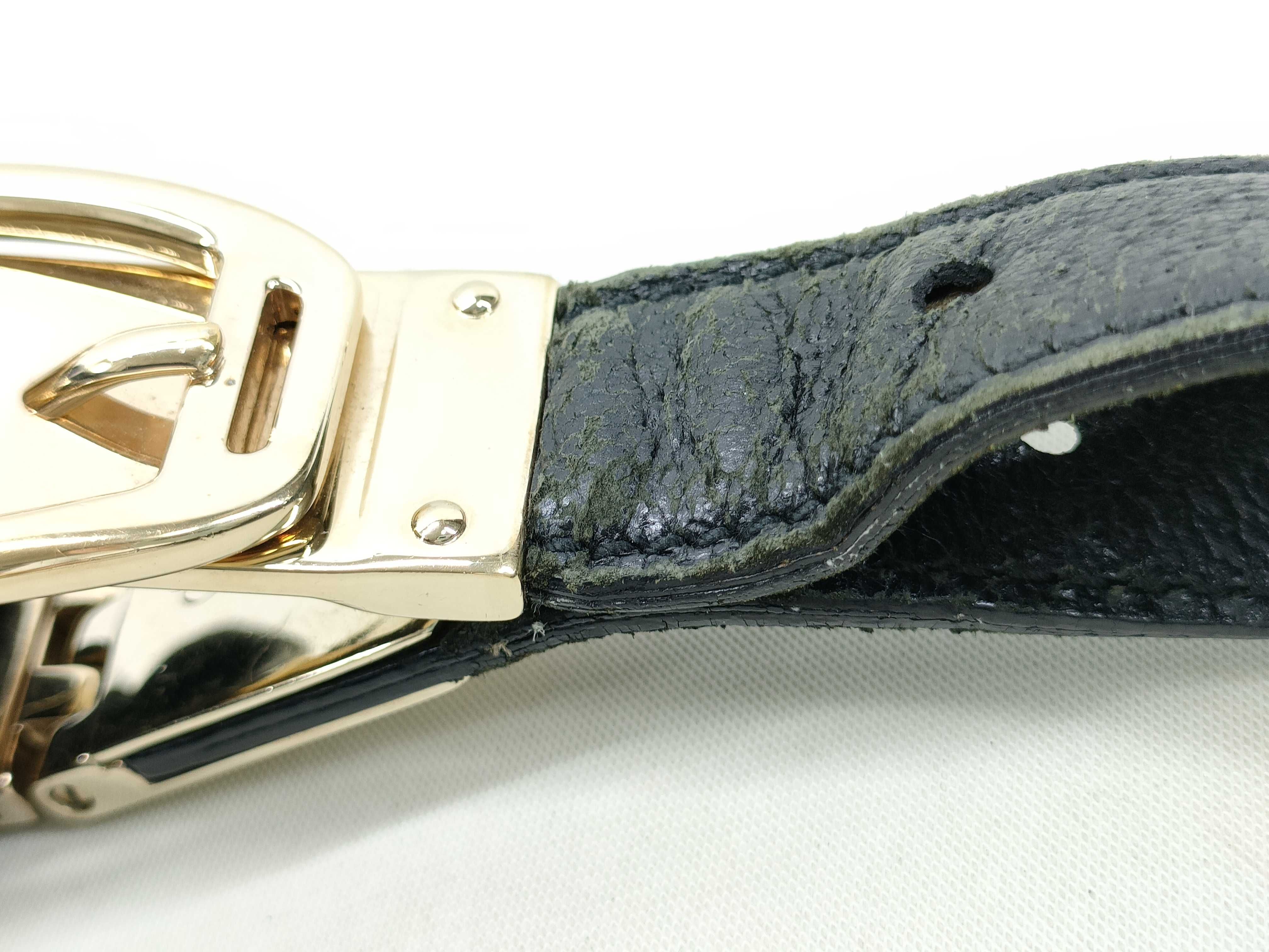 Handbag Horsebit Canvas Leather Black 145761 — view 7
