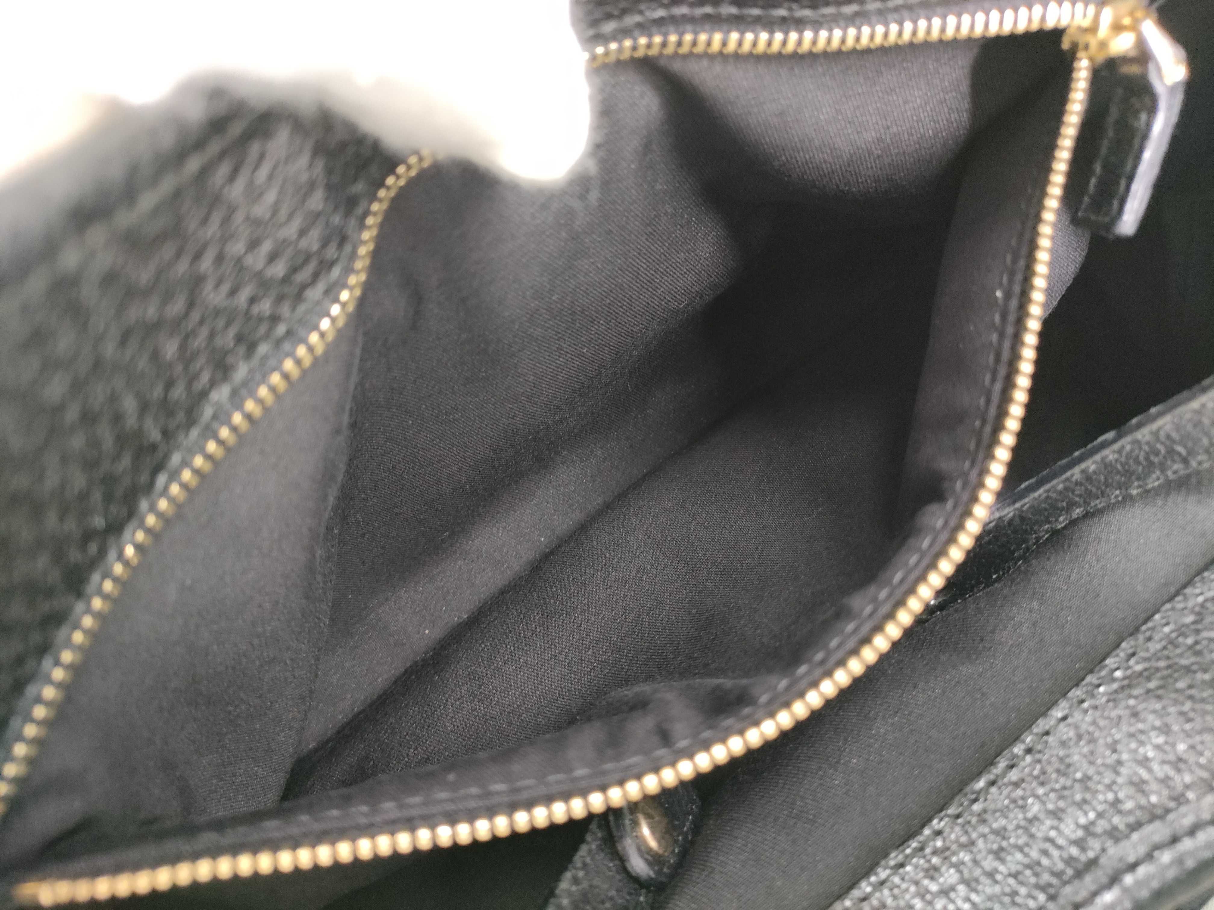 Handbag Horsebit Canvas Leather Black 145761 — view 10