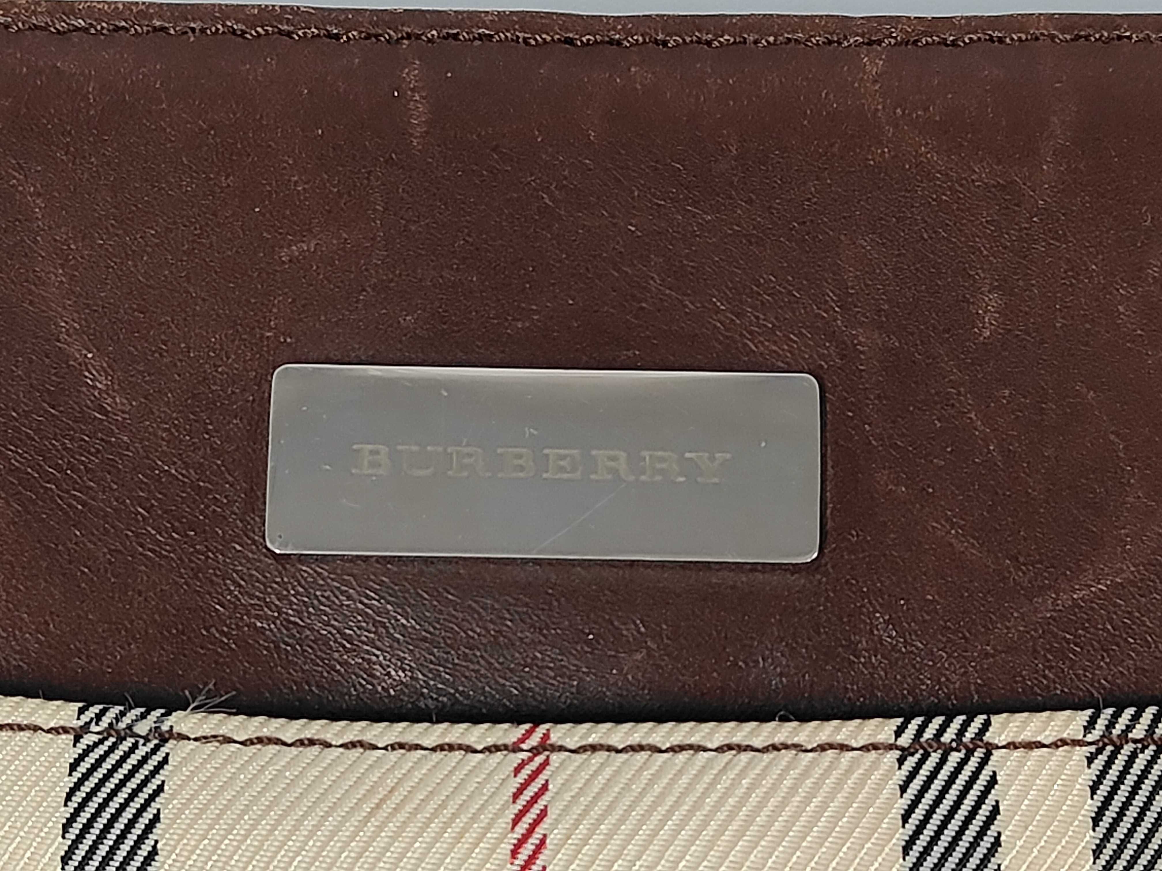 Nova Check Leather x Canvas Brown Handbag — view 9