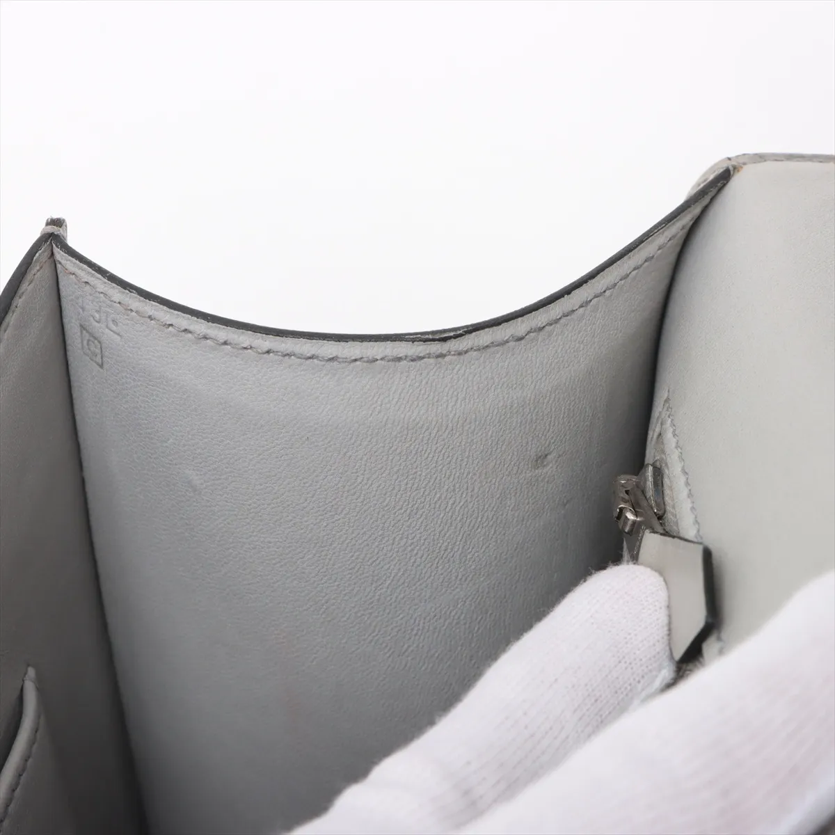 [Individually packaged] Hermes Constance 24 Box Calf Grey Silver Hardware C: 1999 — view 12