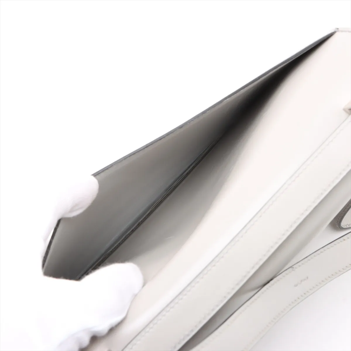 [Individually packaged] Hermes Constance 24 Box Calf Grey Silver Hardware C: 1999 — view 9
