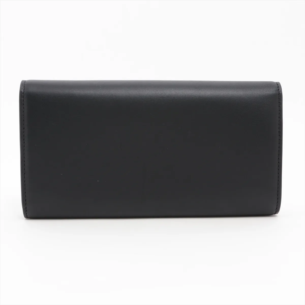 Leather Long Wallet, Black — view 2