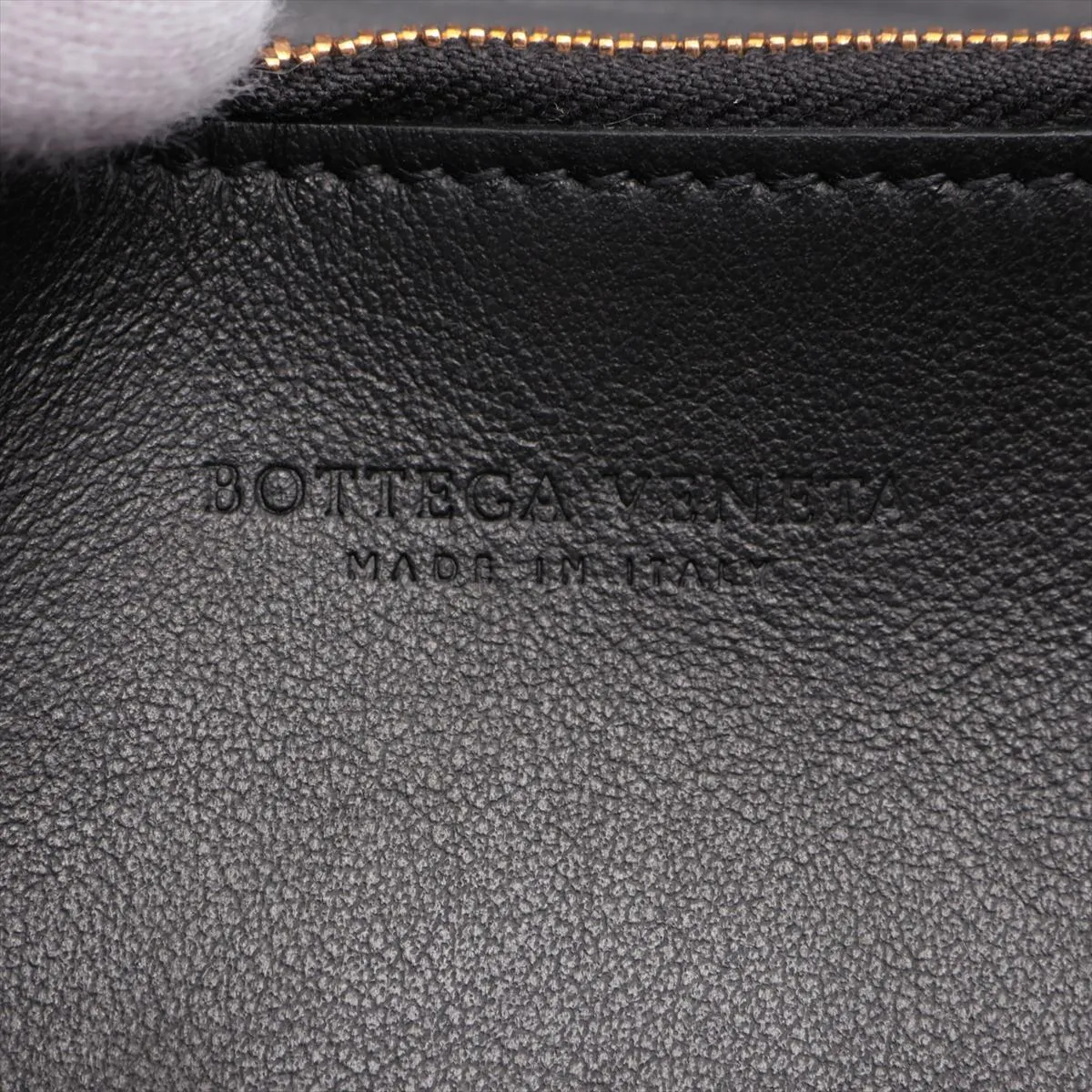 Leather Long Wallet, Black — view 8