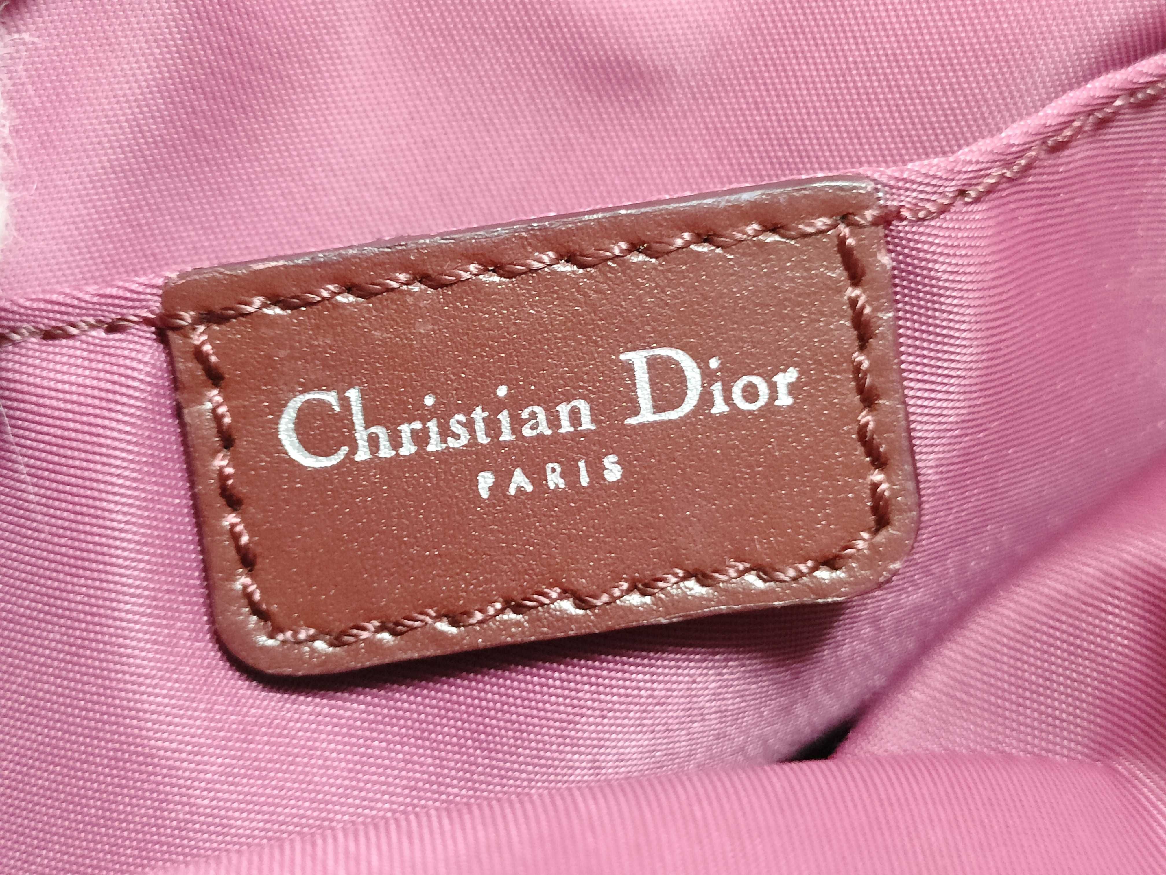 Trotter Dior Trotter Handbag Canvas Leather Red Shoulder Bag — view 12