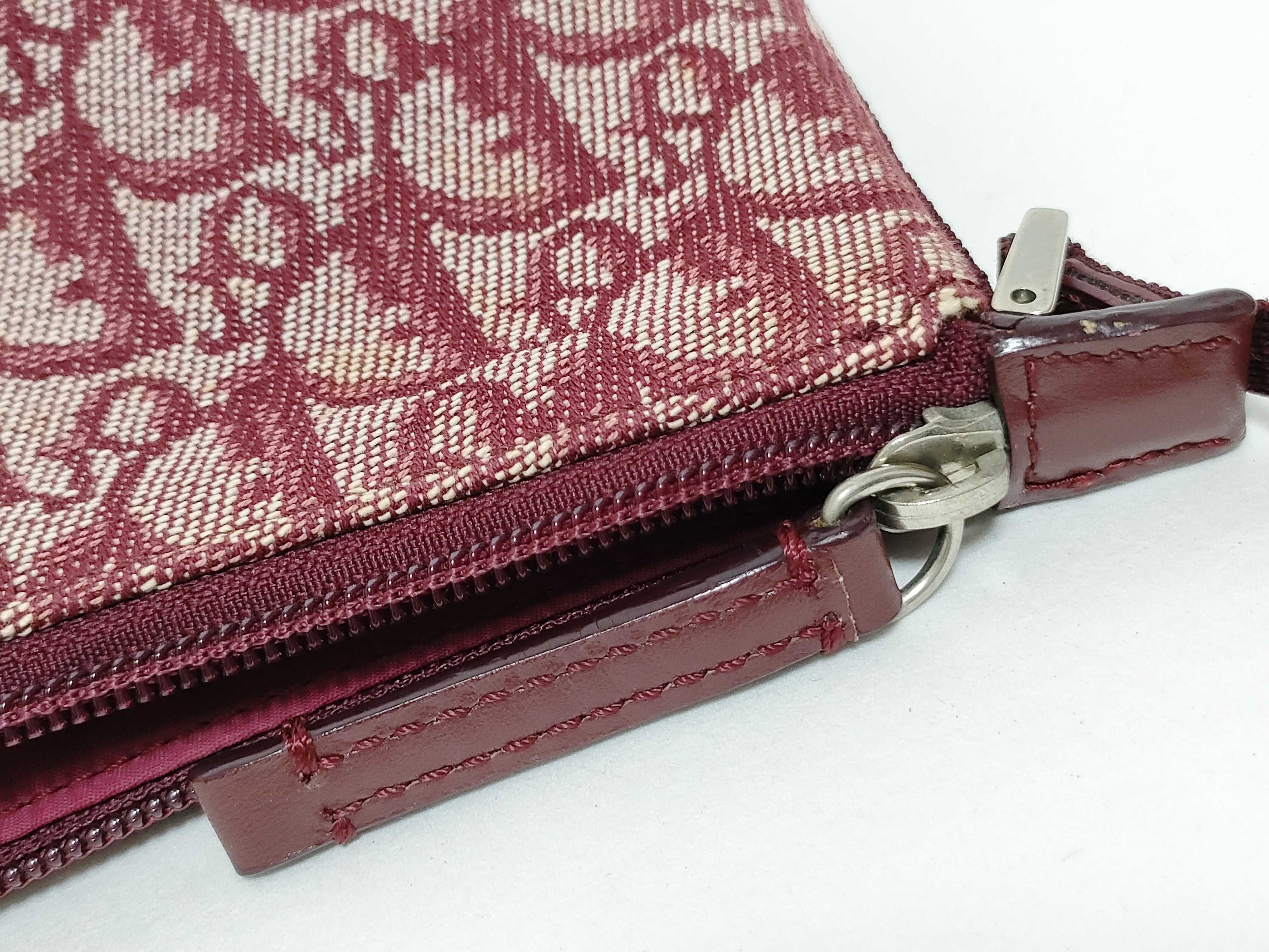 Trotter Dior Trotter Handbag Canvas Leather Red Shoulder Bag — view 13