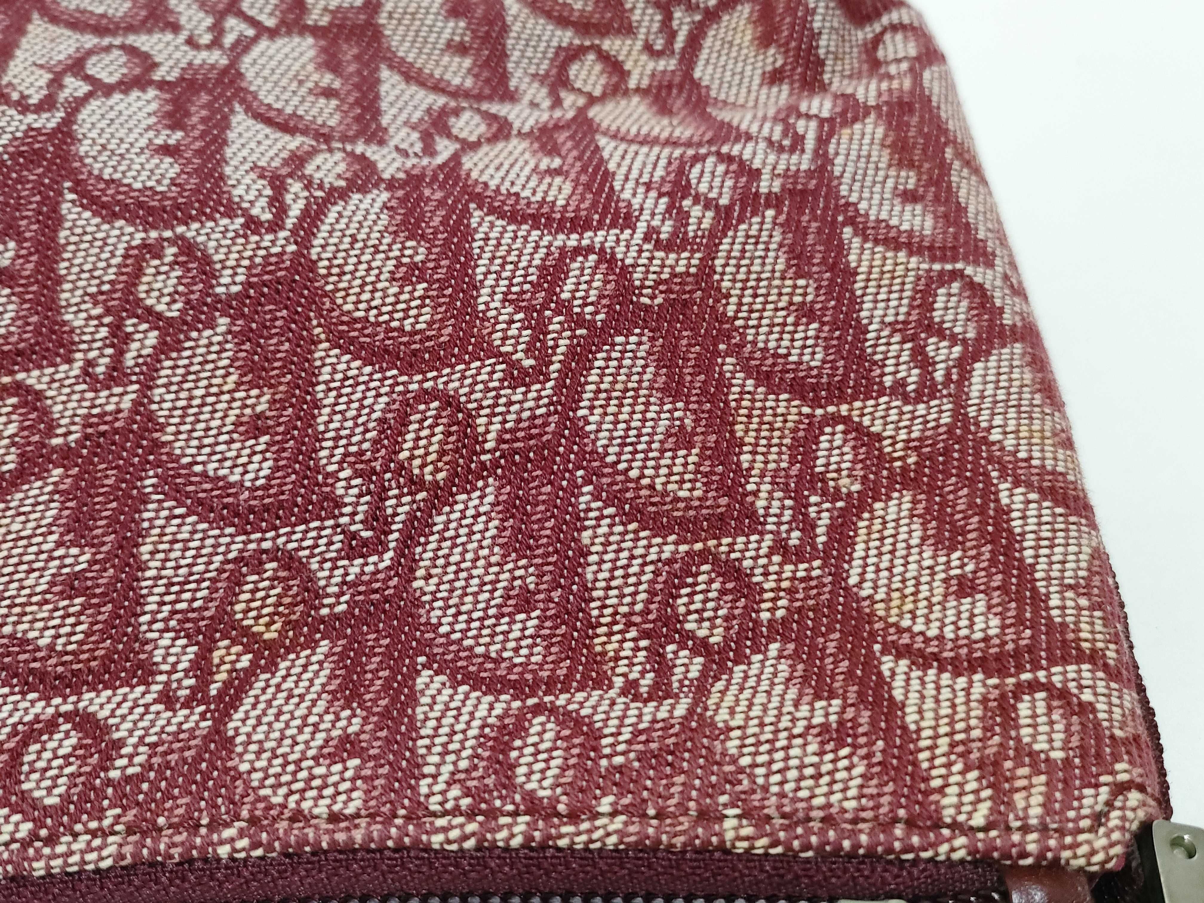 Trotter Dior Trotter Handbag Canvas Leather Red Shoulder Bag — view 15