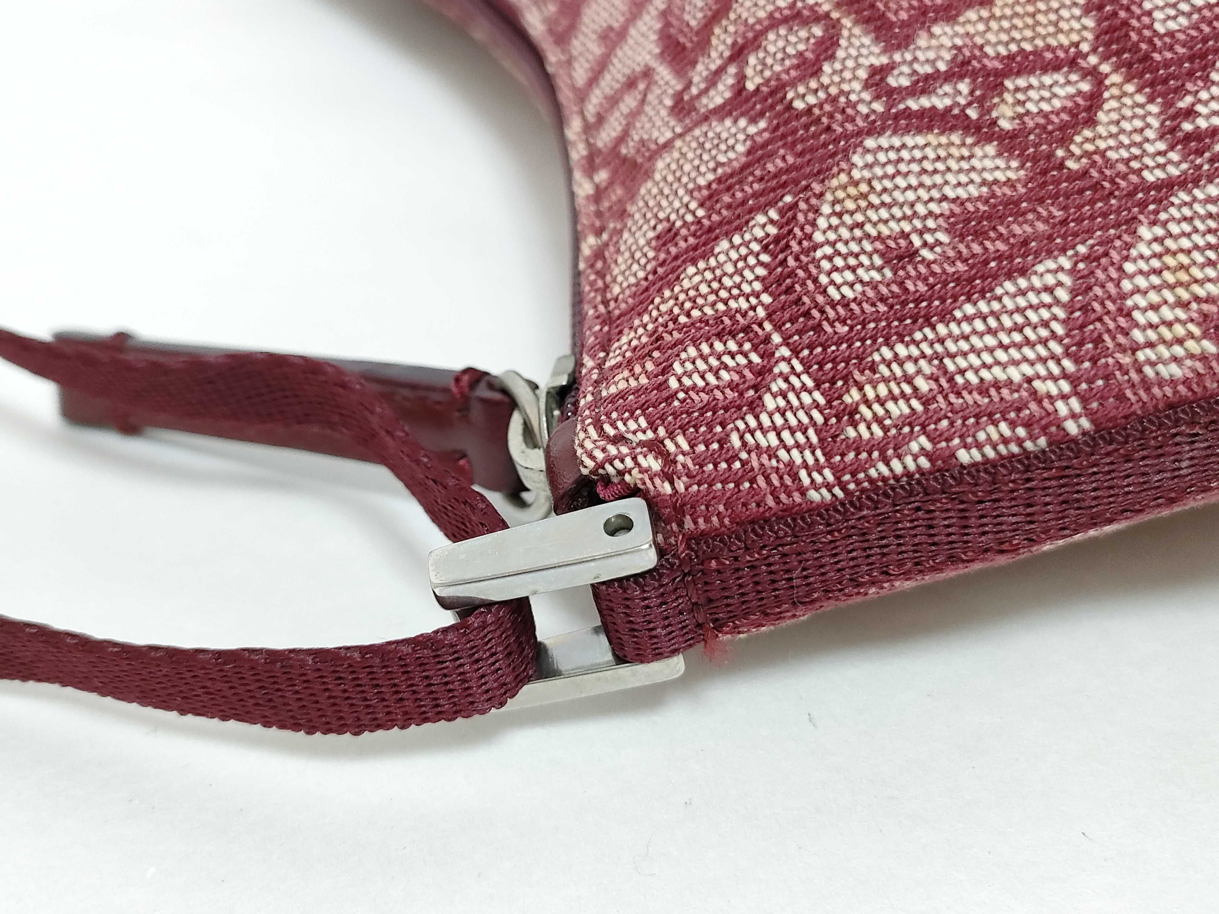 Trotter Dior Trotter Handbag Canvas Leather Red Shoulder Bag — view 5