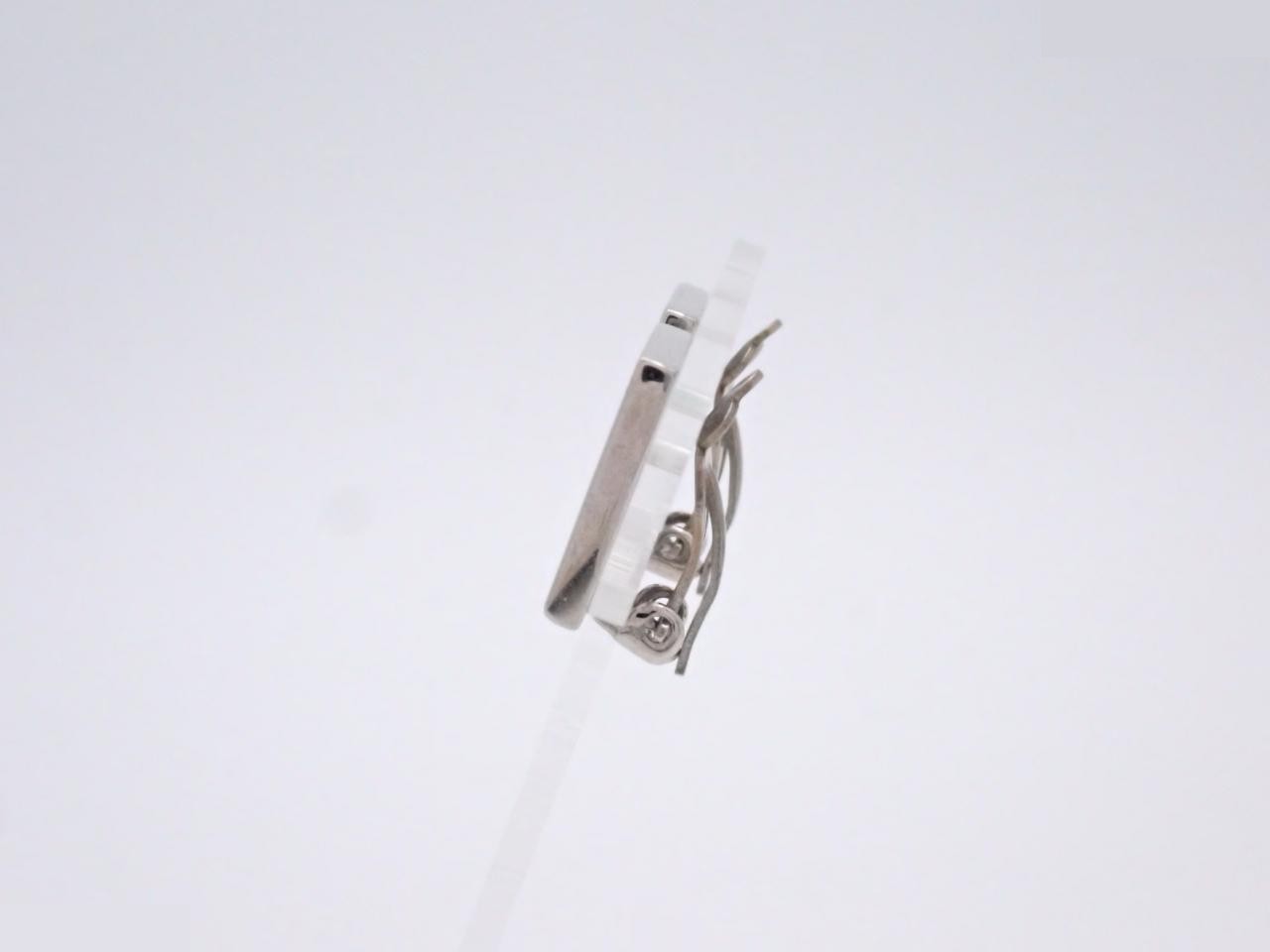 earrings, silver (SV), metal logo — view 3