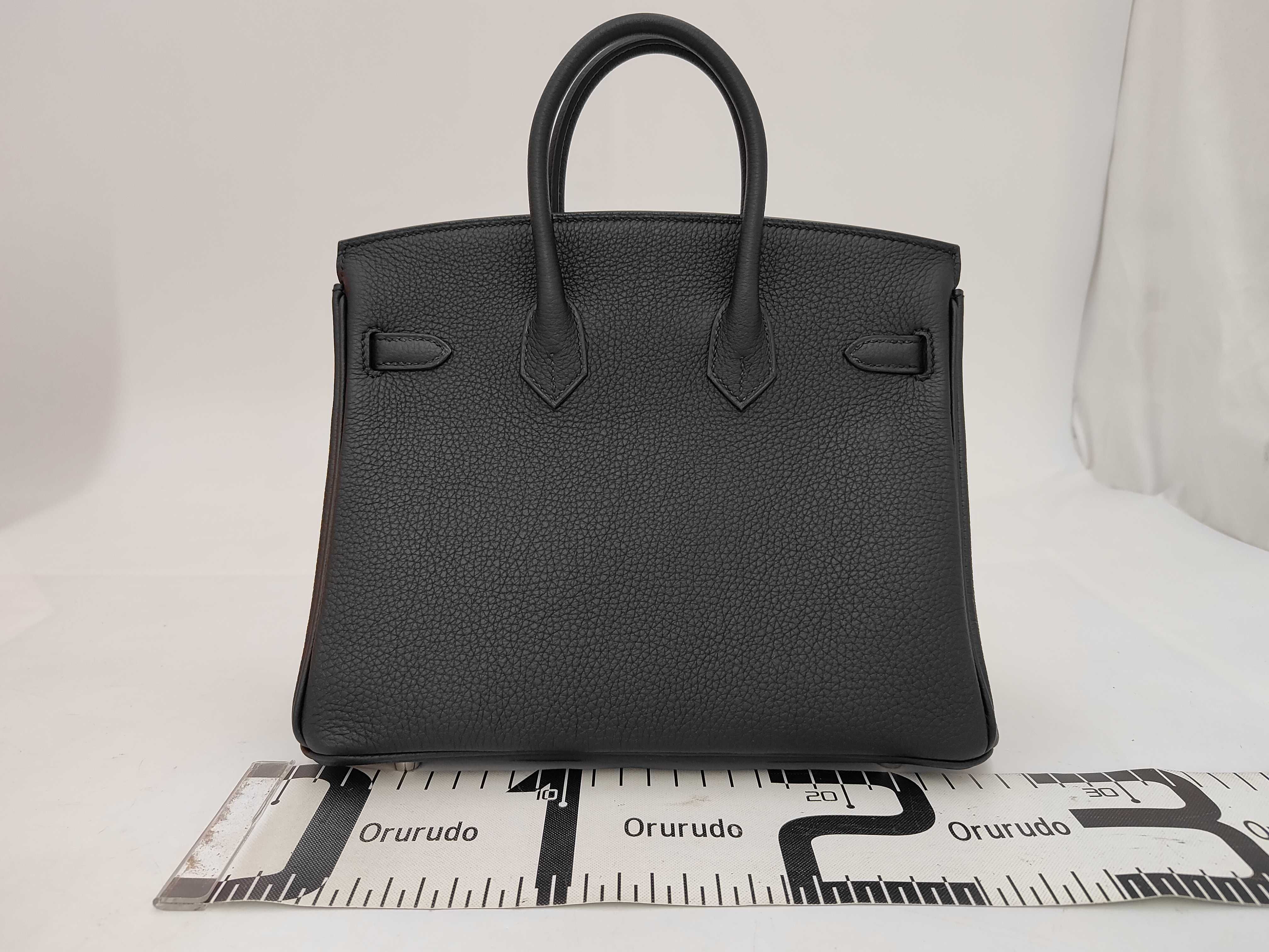 Birkin 25 Togo Leather, Black, Gold Stamp, Complete Condition, Black Handbag — view 2