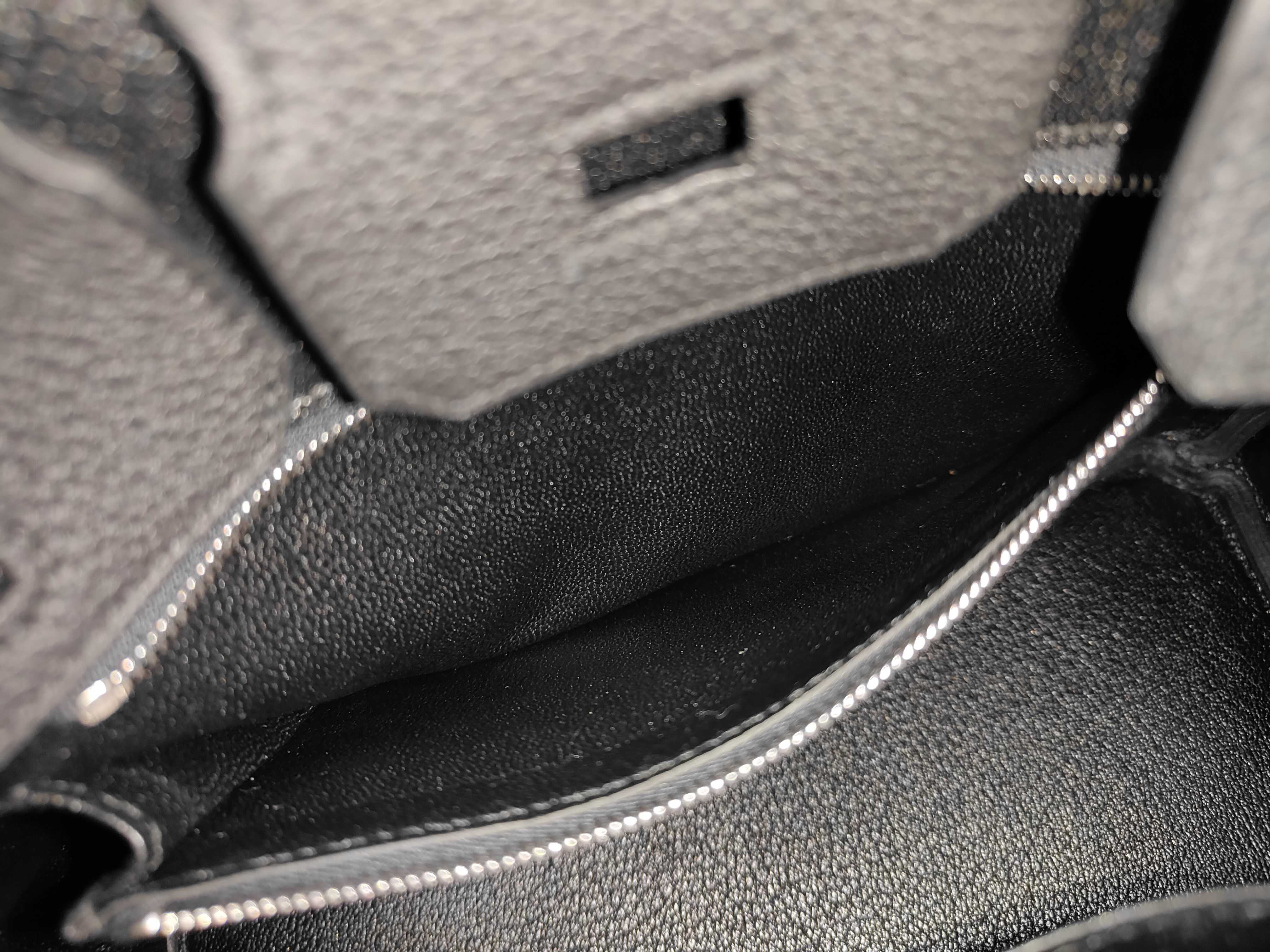 Birkin 25 Togo Leather, Black, Gold Stamp, Complete Condition, Black Handbag — view 11