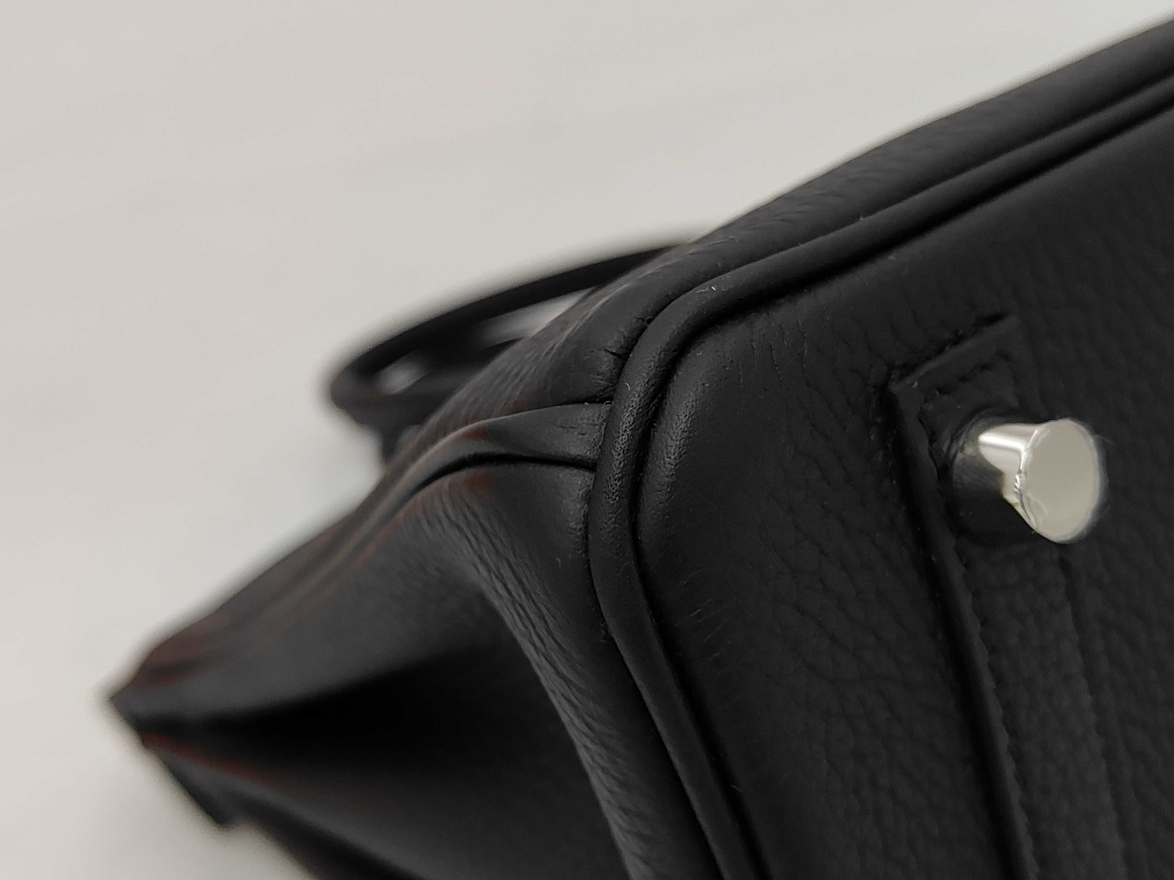 Birkin 25 Togo Leather, Black, Gold Stamp, Complete Condition, Black Handbag — view 6
