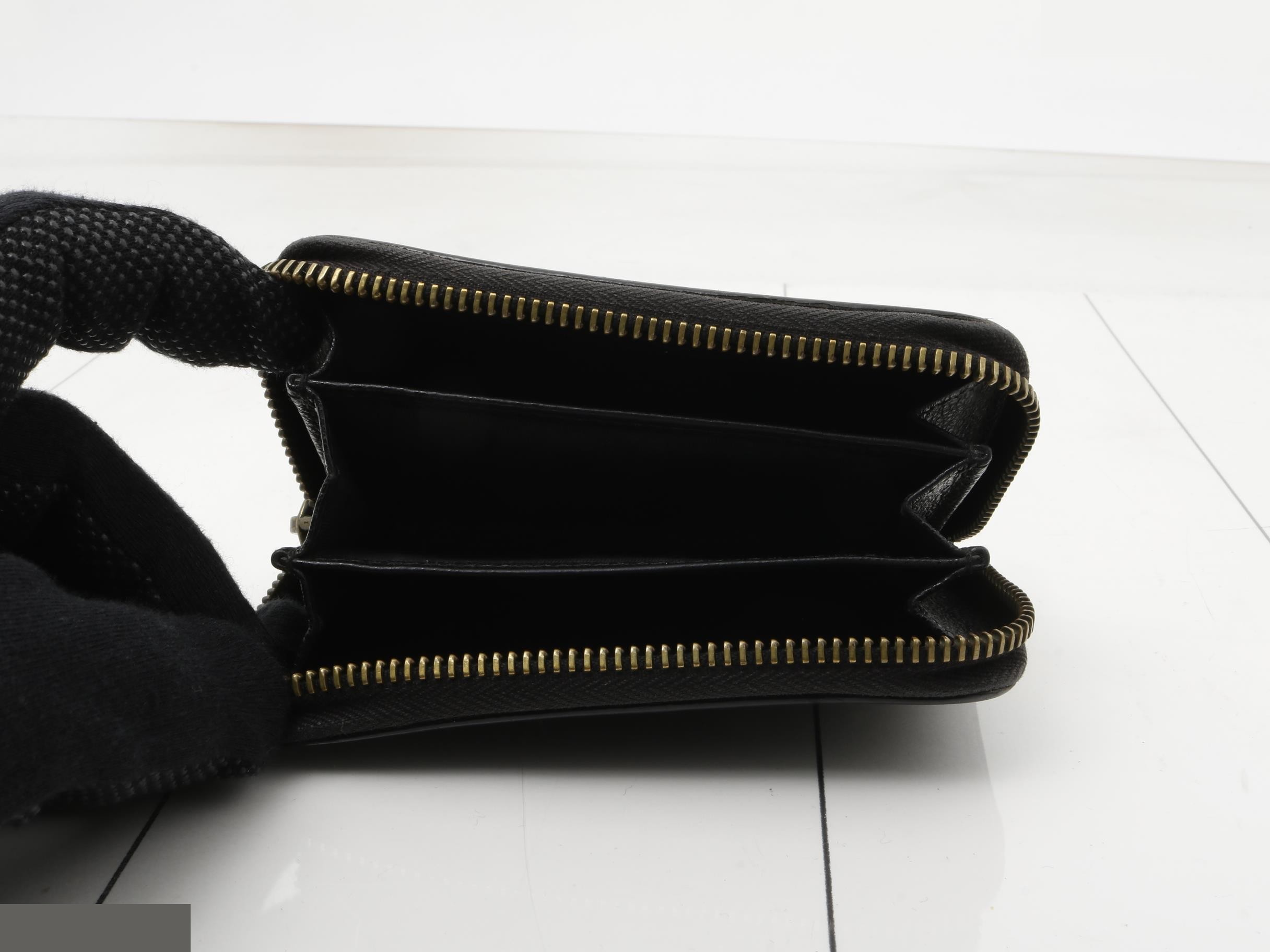 Printed Leather Card & Coin Case - Black — view 4