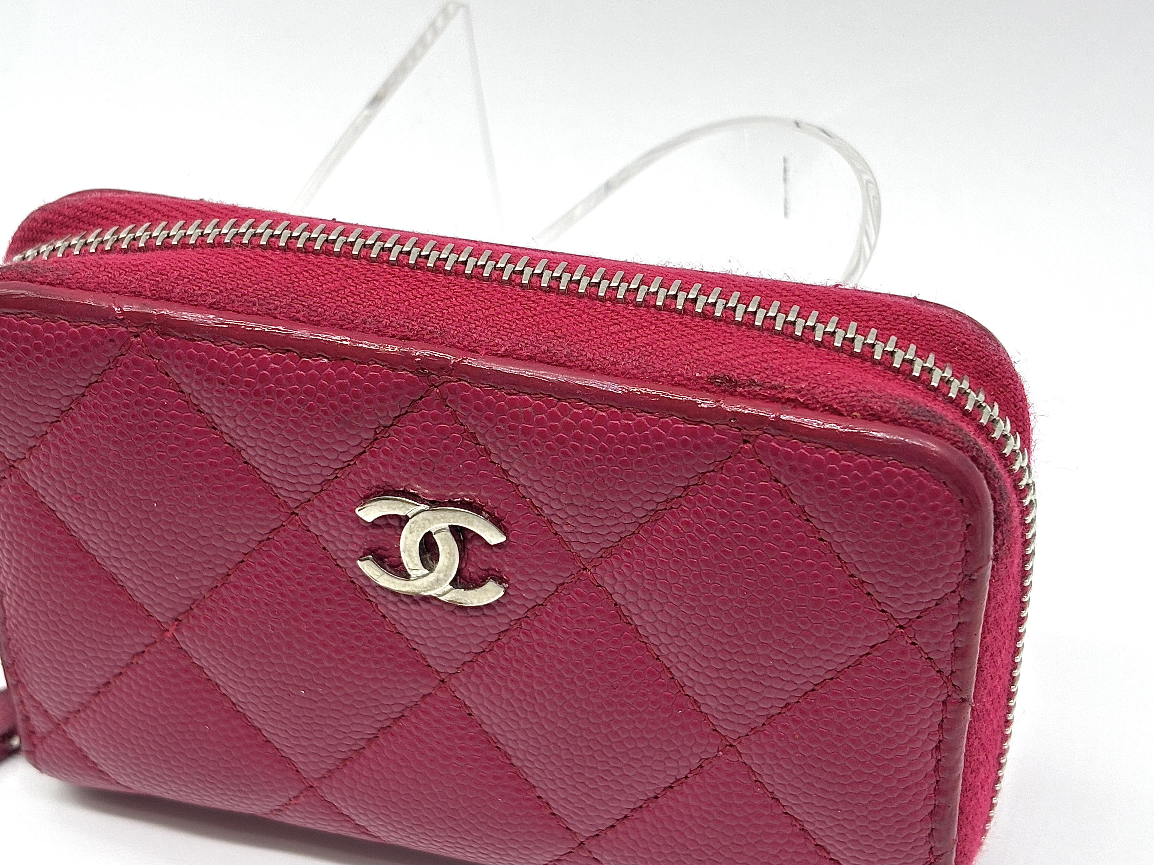 Matelassé Coin Case, Caviar Leather, Pink, Series 31 — view 4