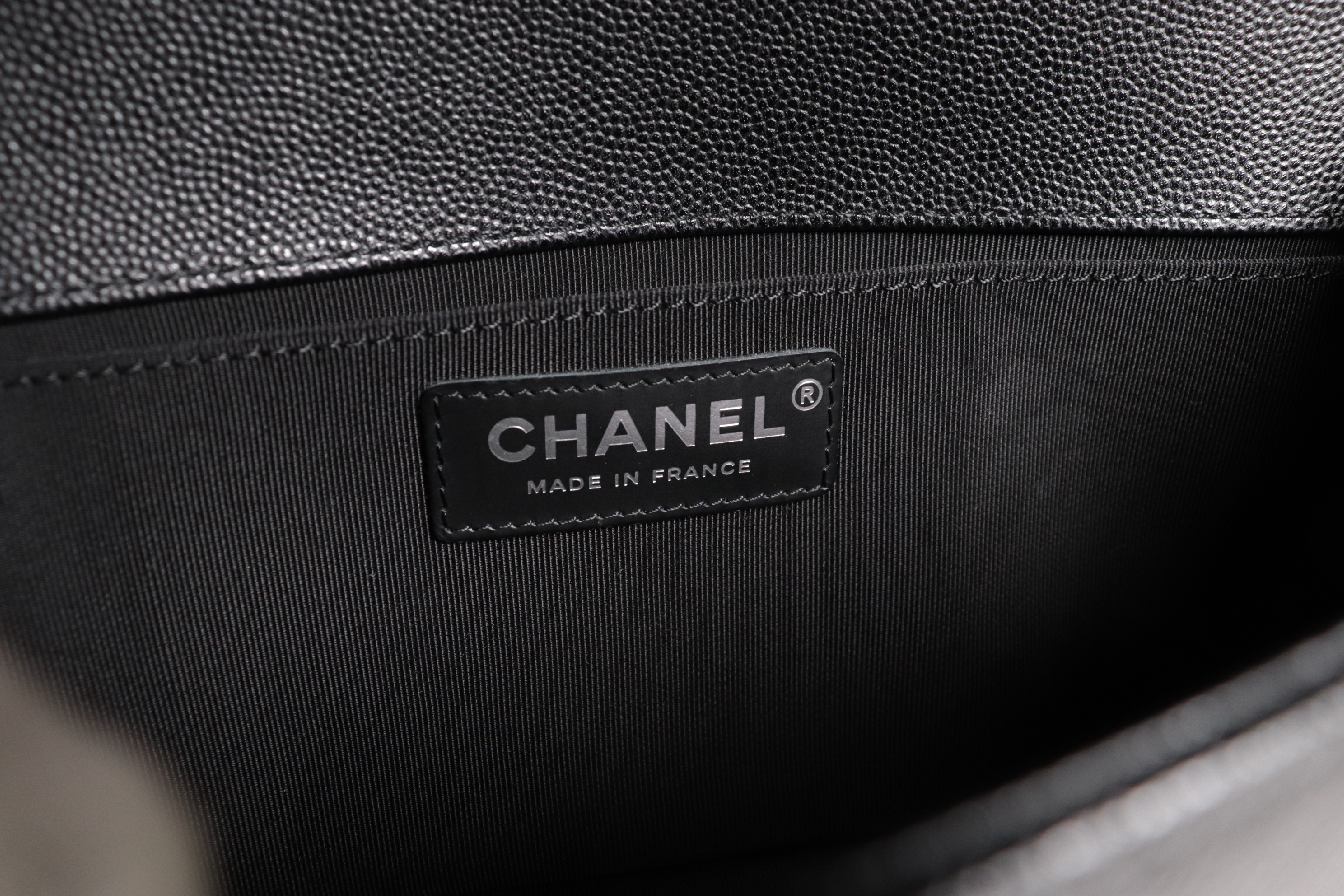Boy Chanel Caviar Chain Shoulder Bag (Serial Number 27) — view 8