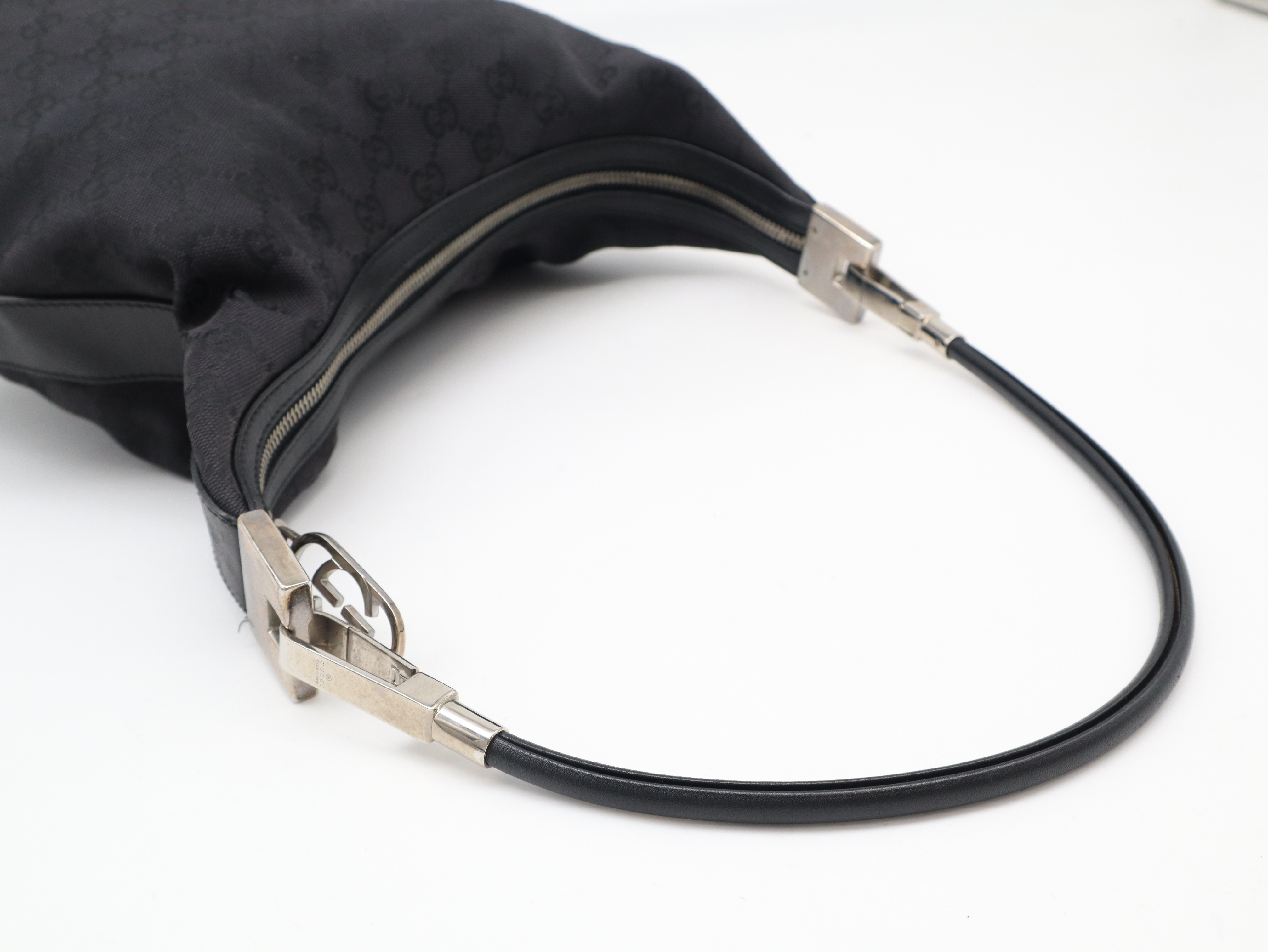 001.3814GG Canvas Black Shoulder Bag — view 6
