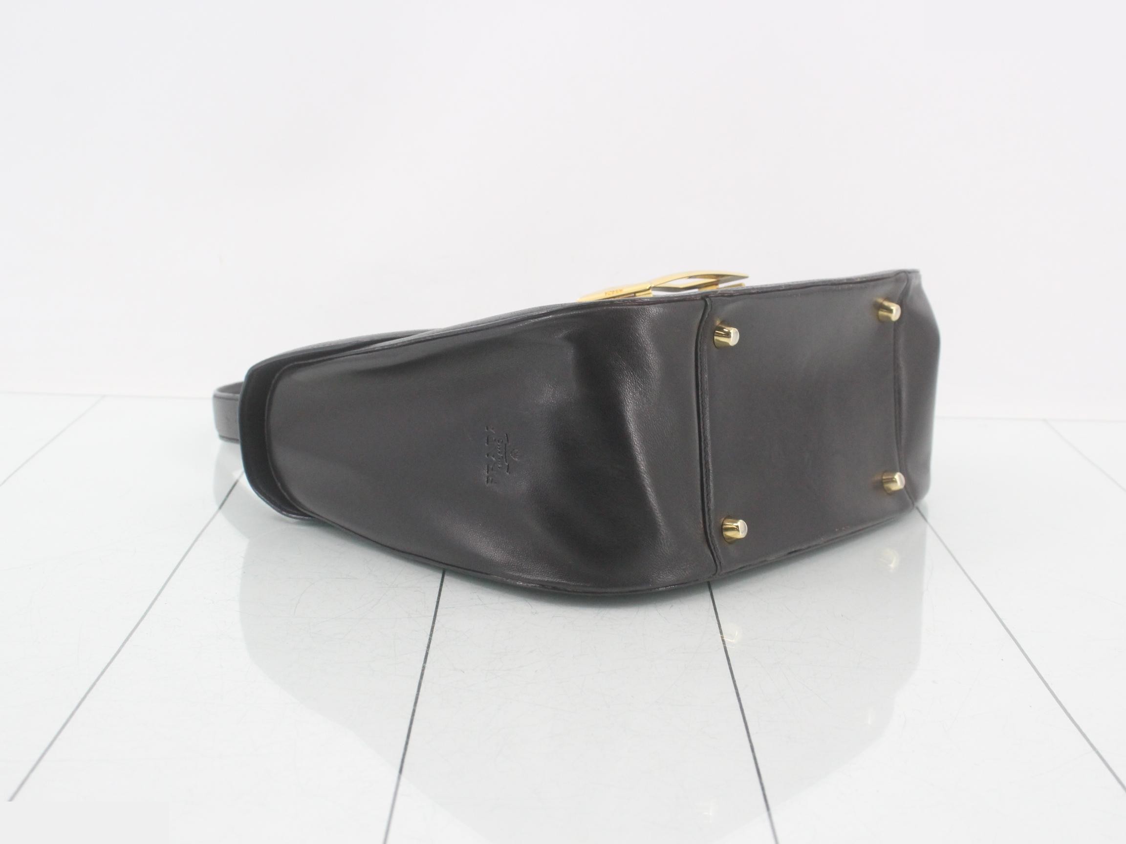Leather handbag, black — view 5