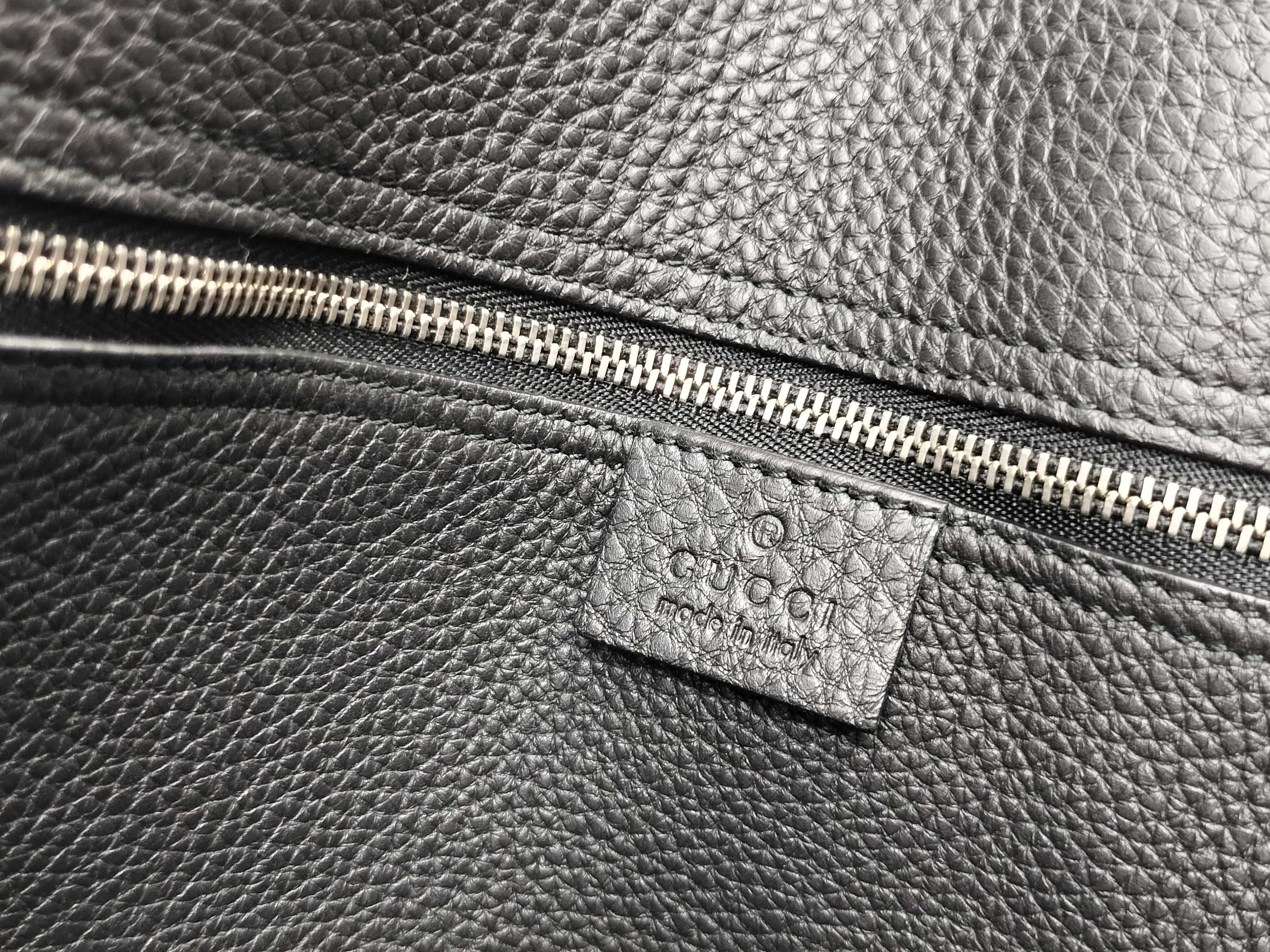 Jackie Gucci New Jackie Leather Handbag Black 362970 Tote Bag — view 13