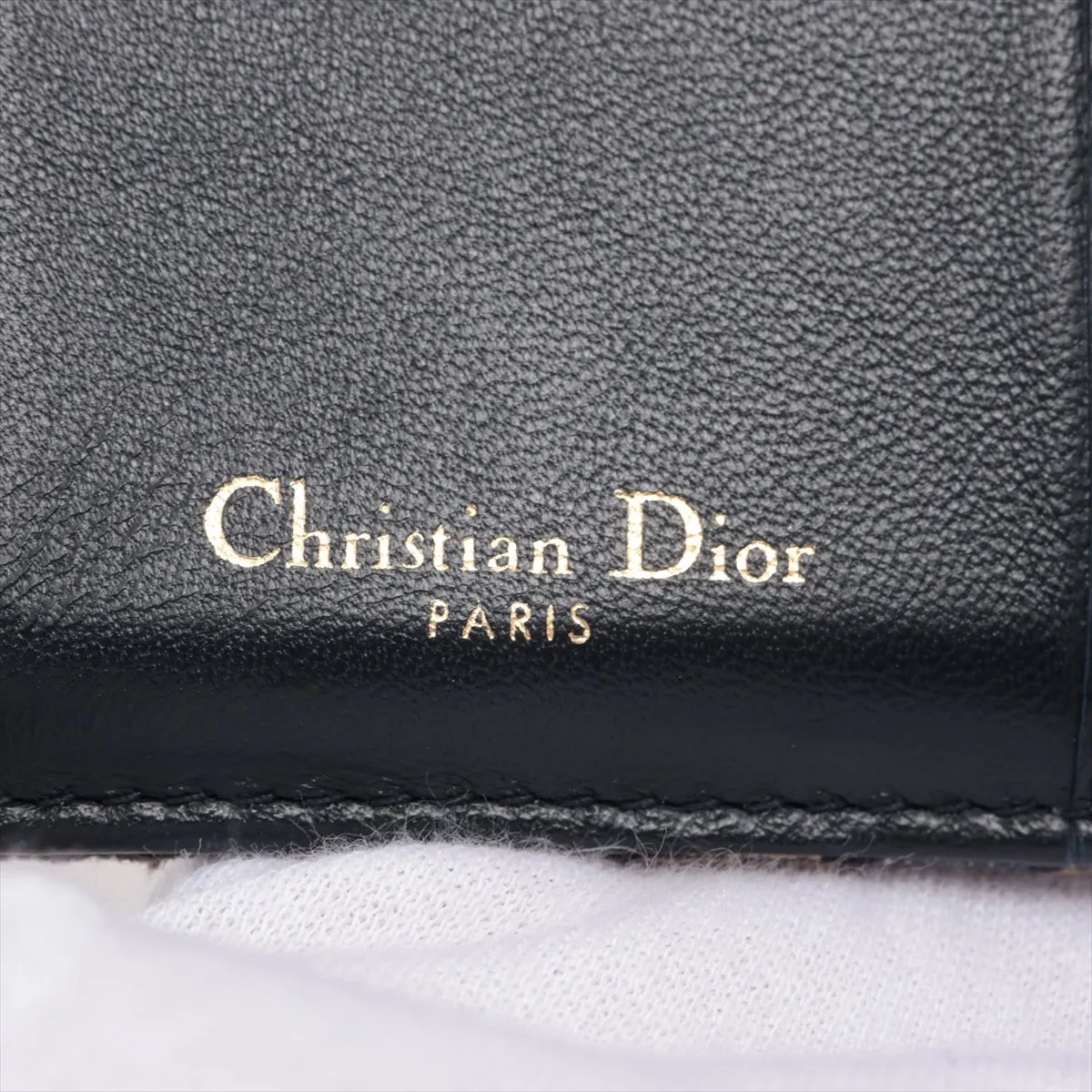 Saddle Oblique Canvas x Leather Compact Wallet Navy — view 7
