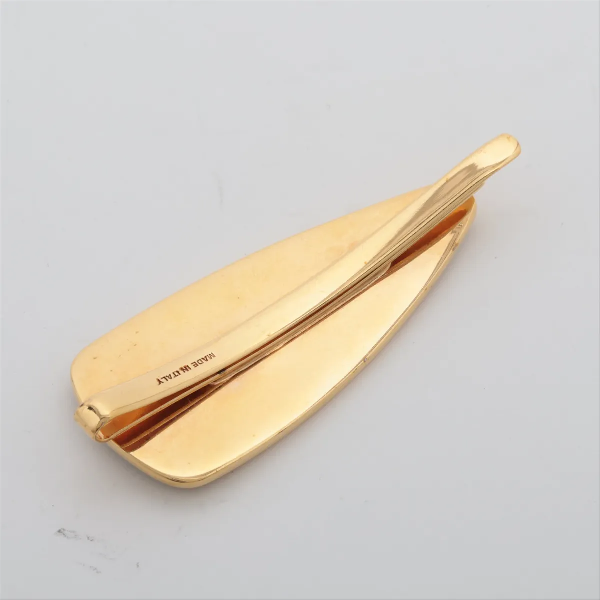5IF147 Logo Hair Clip GP Black x Gold — view 2