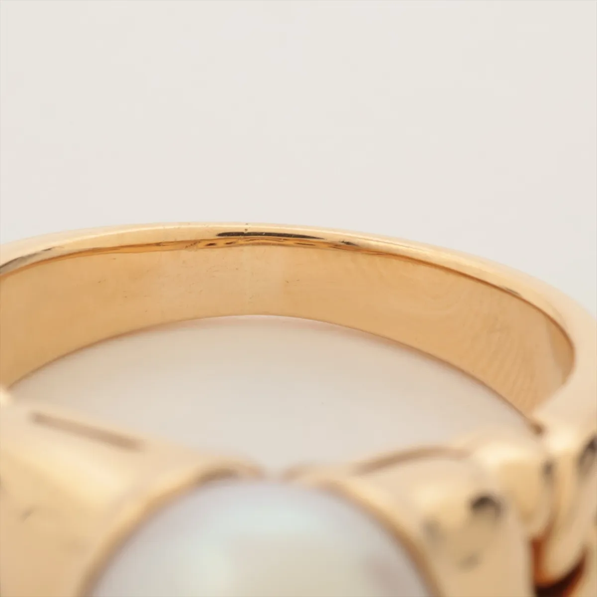 Bulgari Passo Doppio Pearl Ring 750(YG) 7.5g Approx. 9.0mm Pearl — view 4