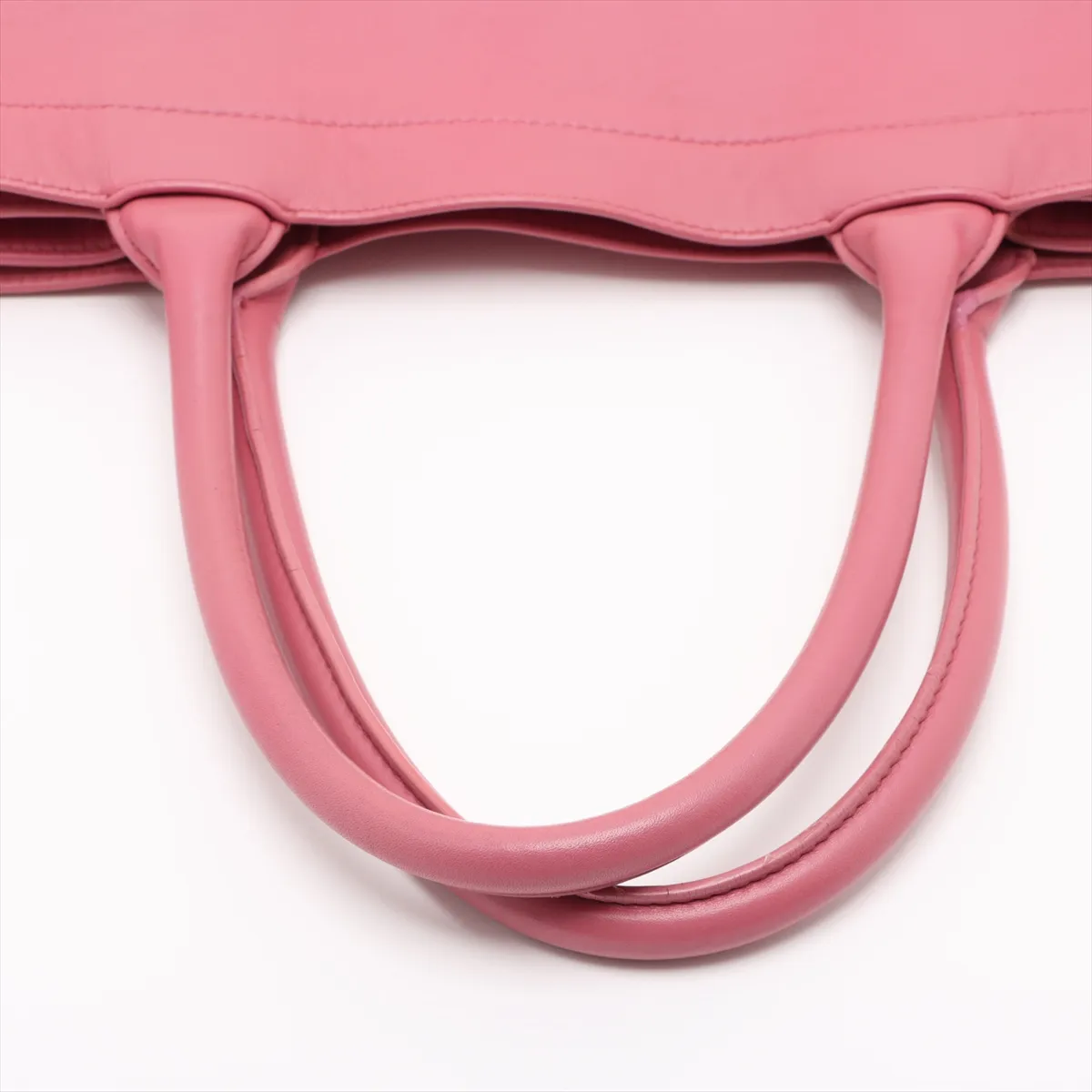 Book Tote Medium Leather Tote Bag Pink — view 5