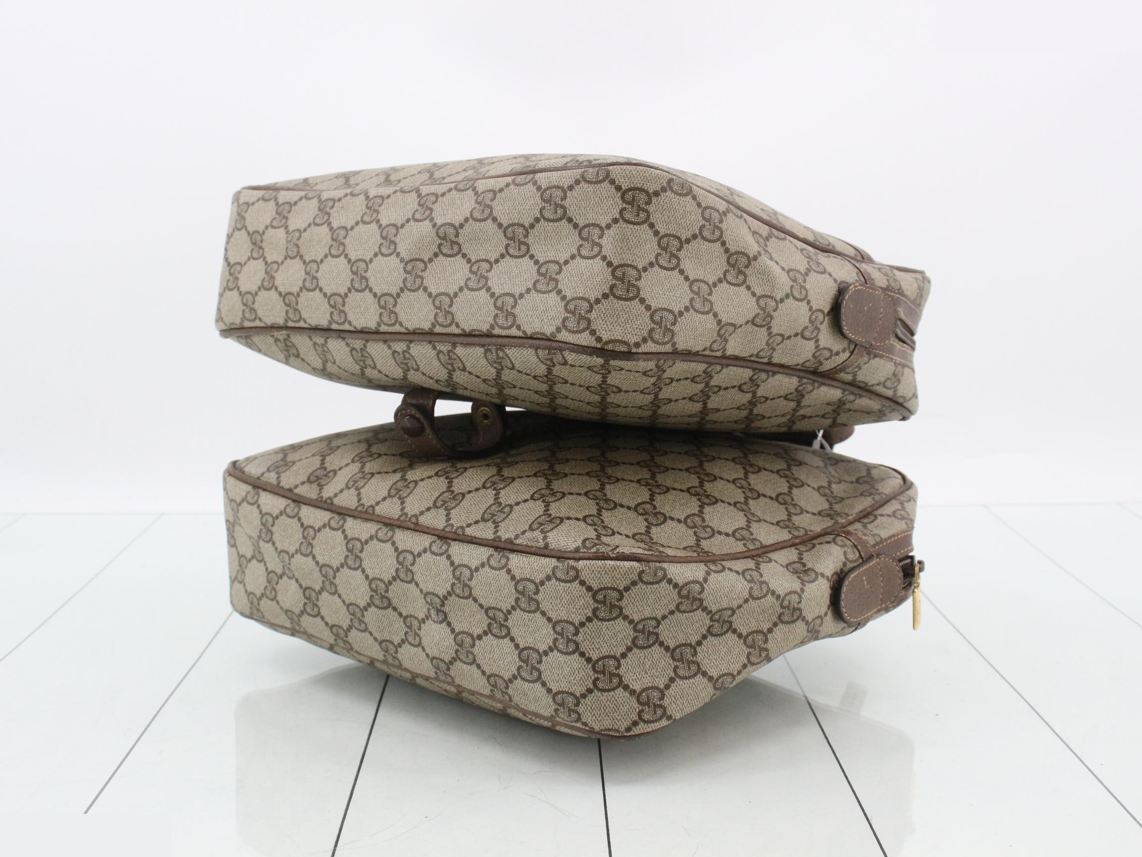 GG Plus Double Face Clutch, PVC/Leather, Brown — view 6