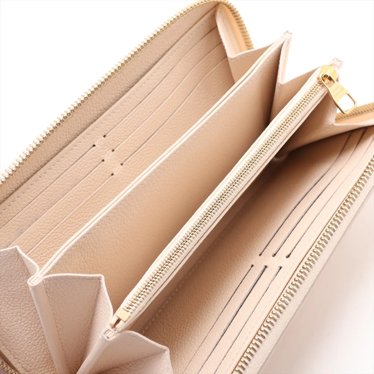 Bicolor Monogram Empreinte Zippy Wallet M81914 Beige x Pink Round Zip Wallet — view 3