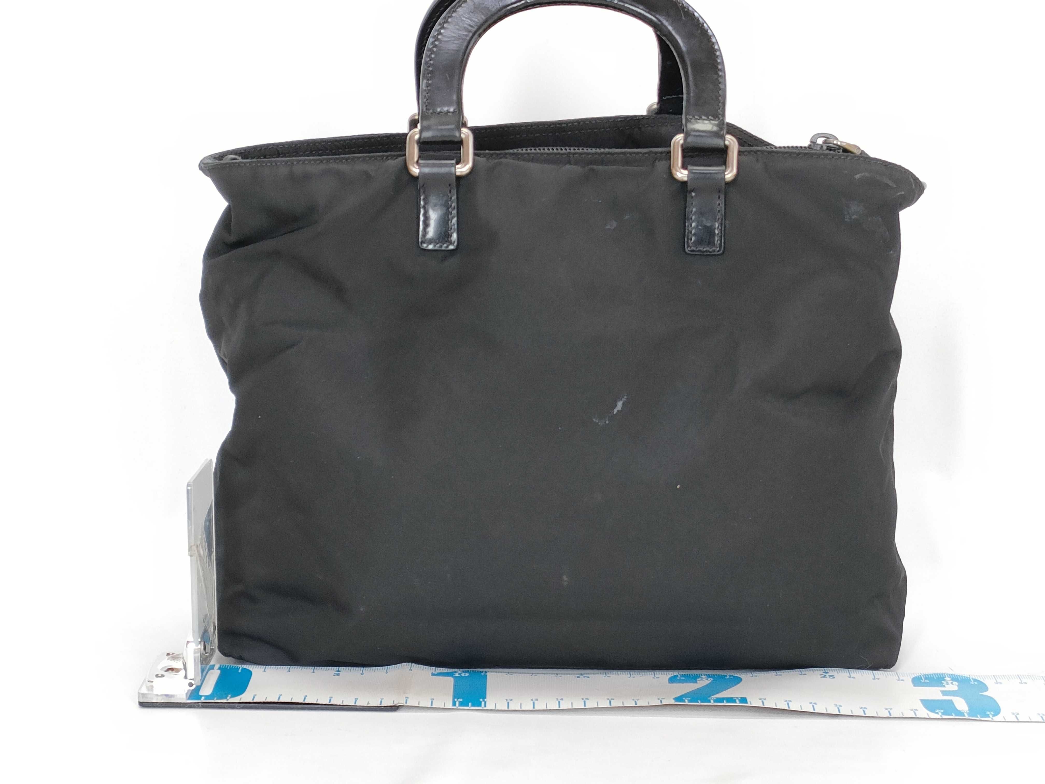 Nylon Prada Embossed Logo Nylon Handbag White Tag 165 Handbag — view 2