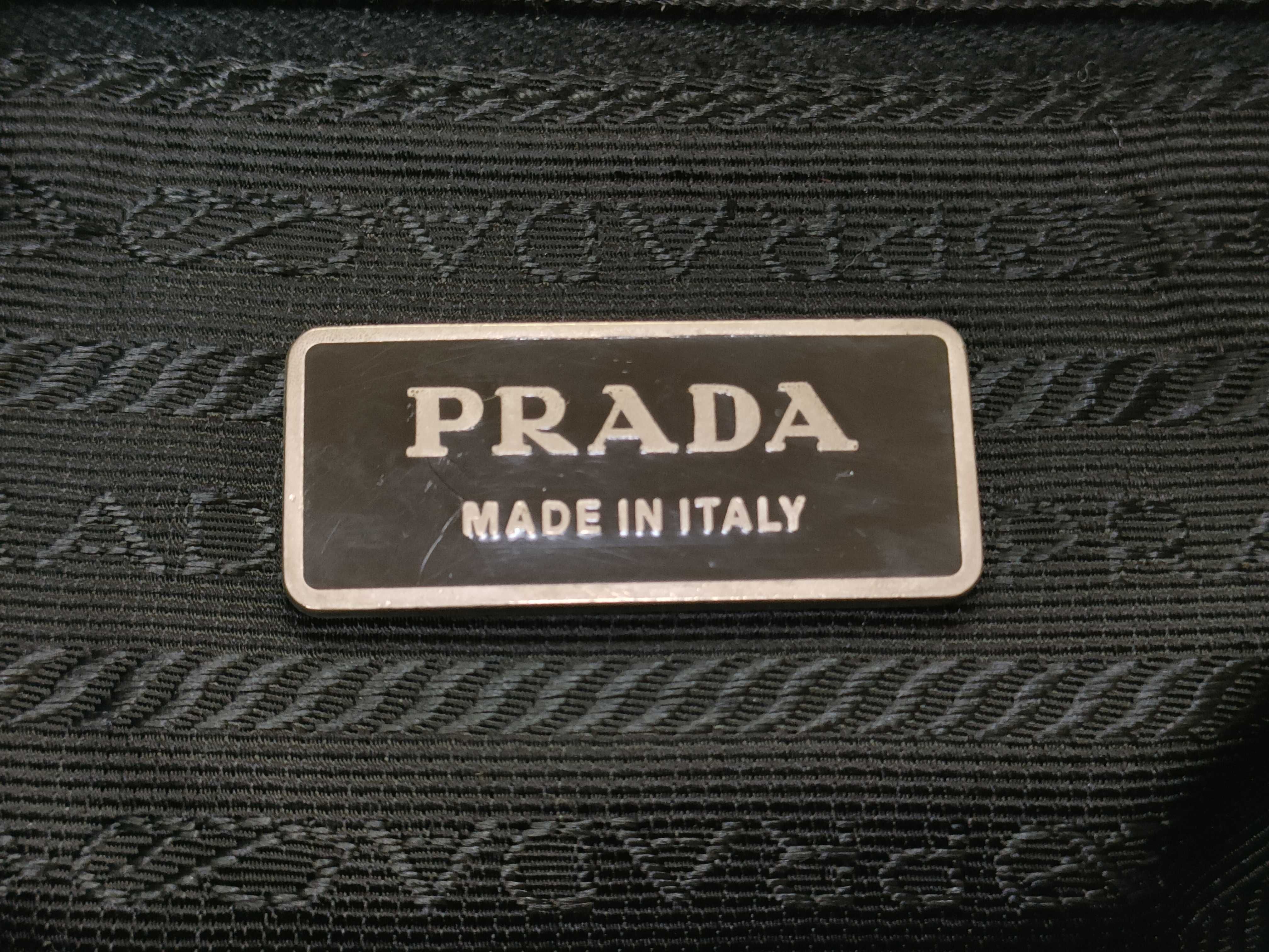 Nylon Prada Embossed Logo Nylon Handbag White Tag 165 Handbag — view 12