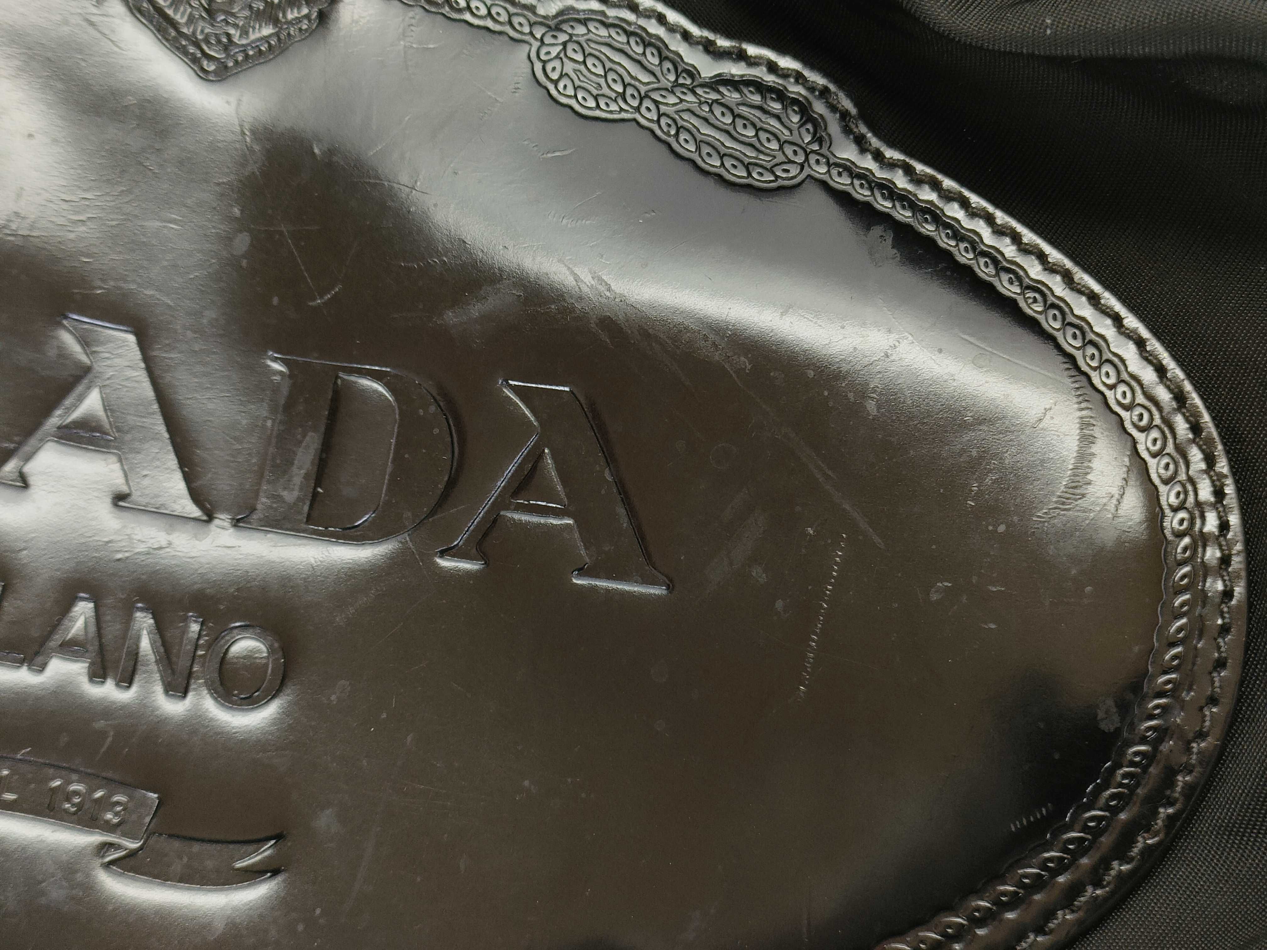 Nylon Prada Embossed Logo Nylon Handbag White Tag 165 Handbag — view 14