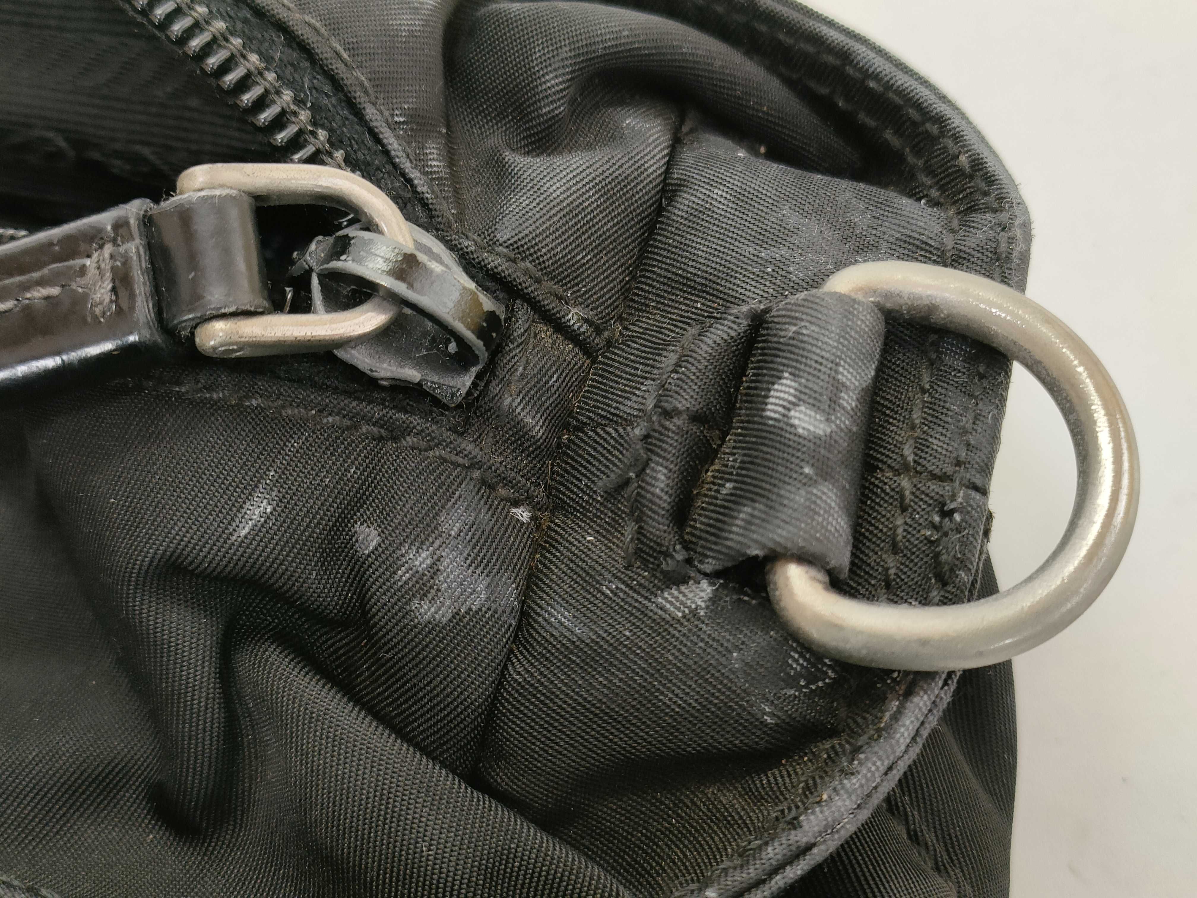 Nylon Prada Embossed Logo Nylon Handbag White Tag 165 Handbag — view 15
