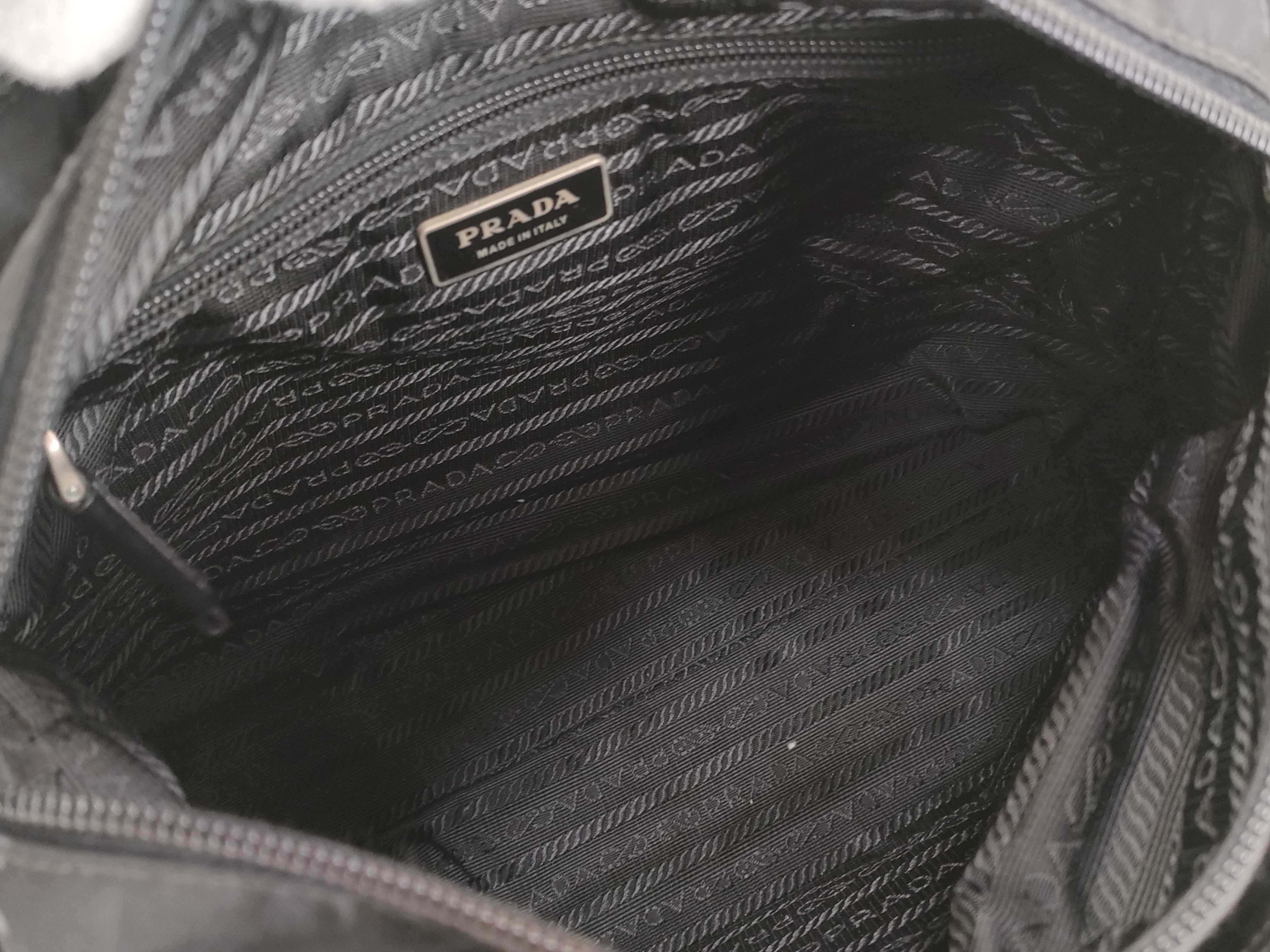 Nylon Prada Embossed Logo Nylon Handbag White Tag 165 Handbag — view 10