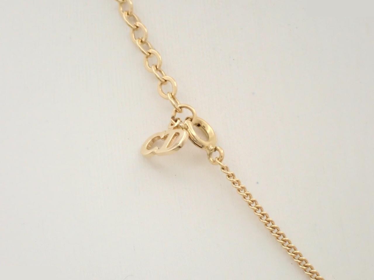 CD logo GP necklace, neck circumference approximately 48cm — view 2