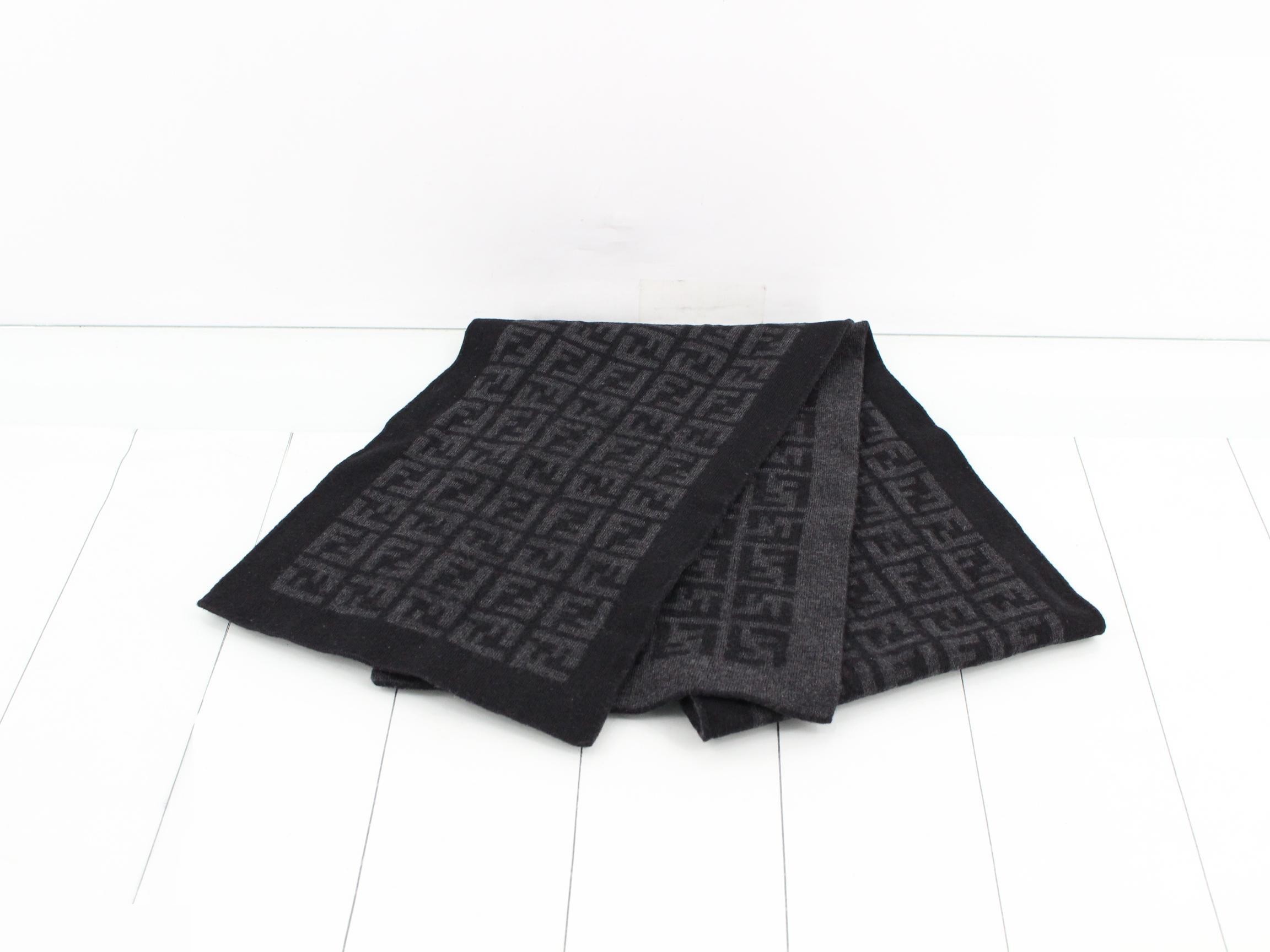 New tag ZUCCA scarf black gray — view 2