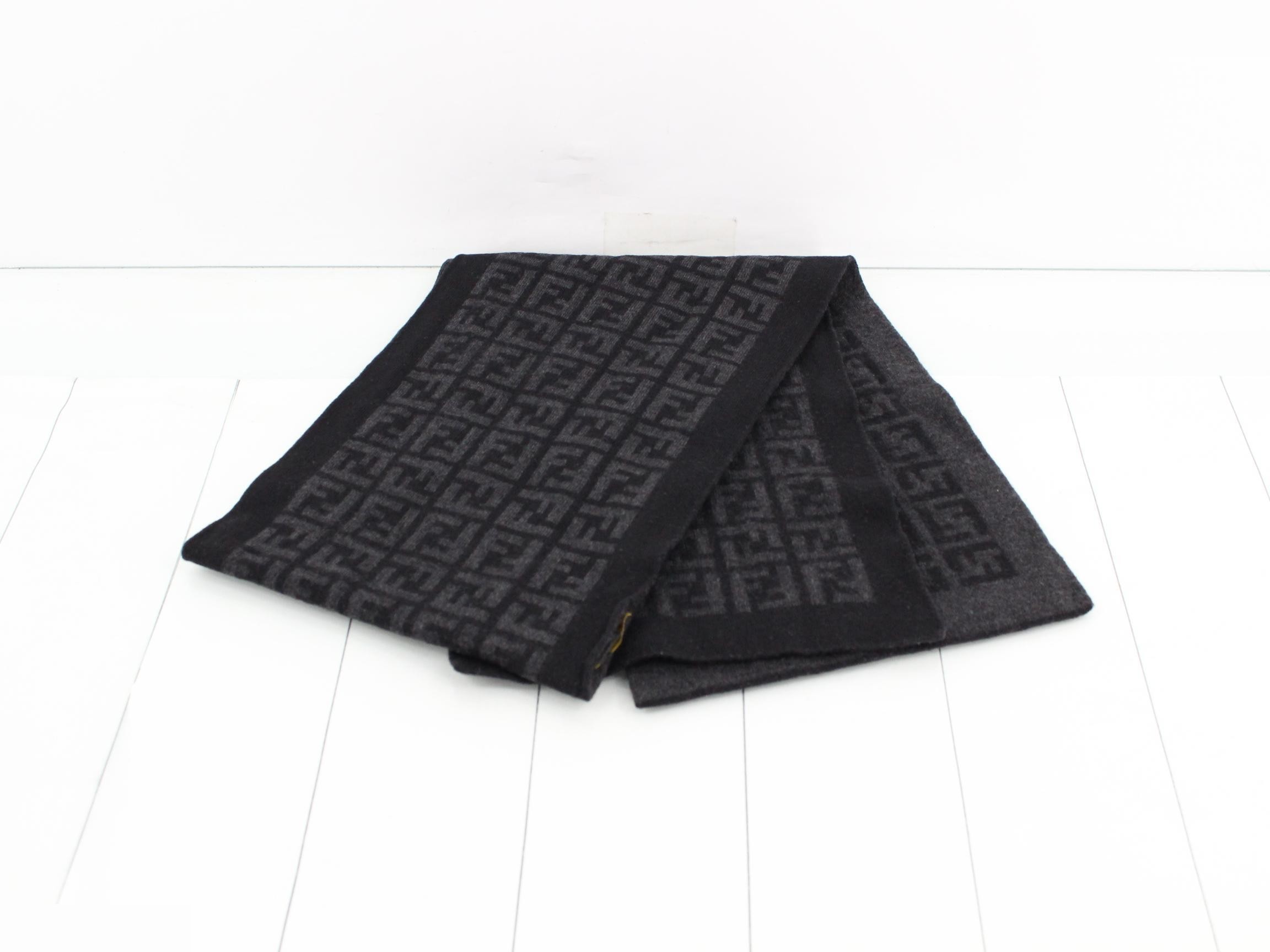 New tag ZUCCA scarf black gray — view 3
