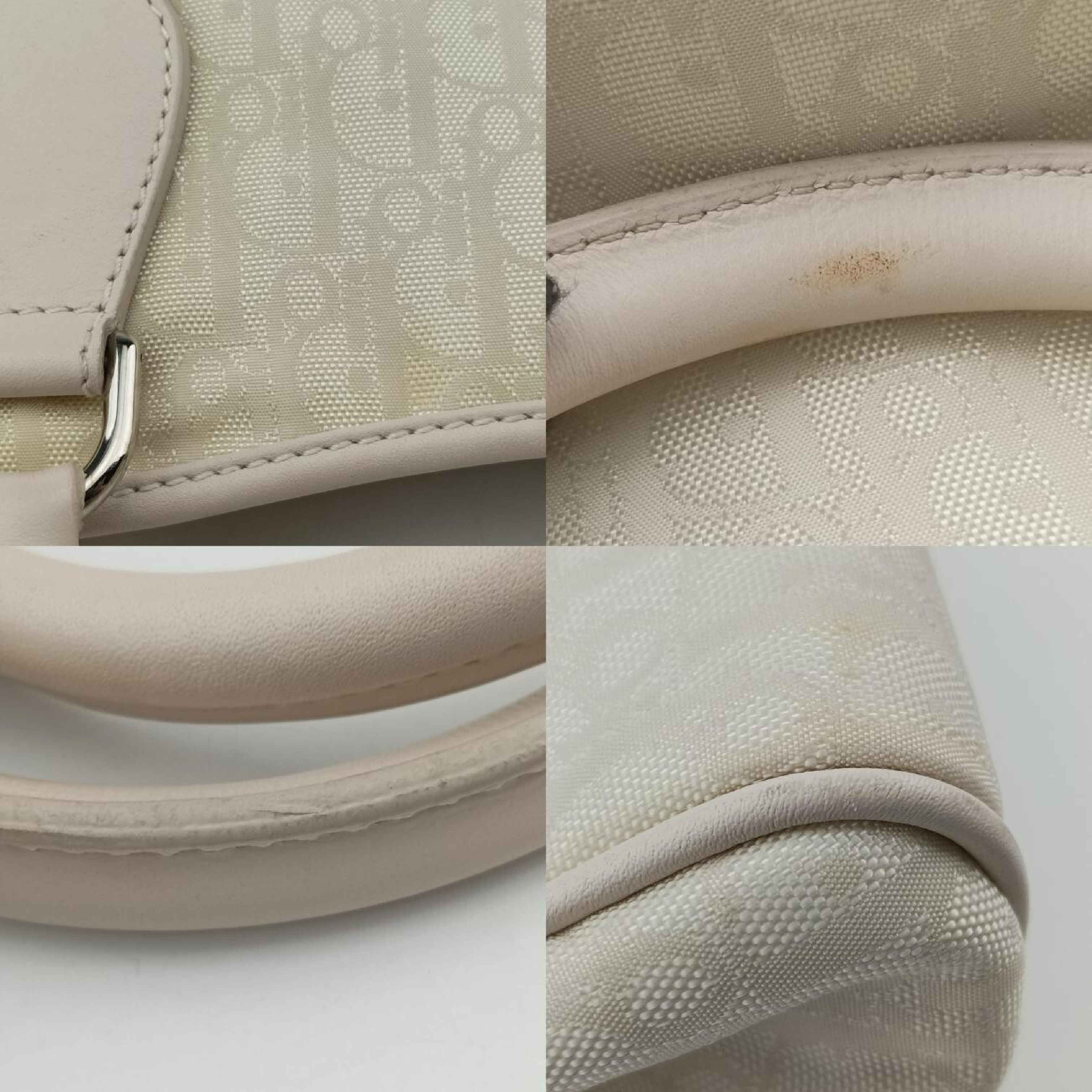 Lovely Beige Canvas x Leather Handbag 03-BO-0077 — view 11
