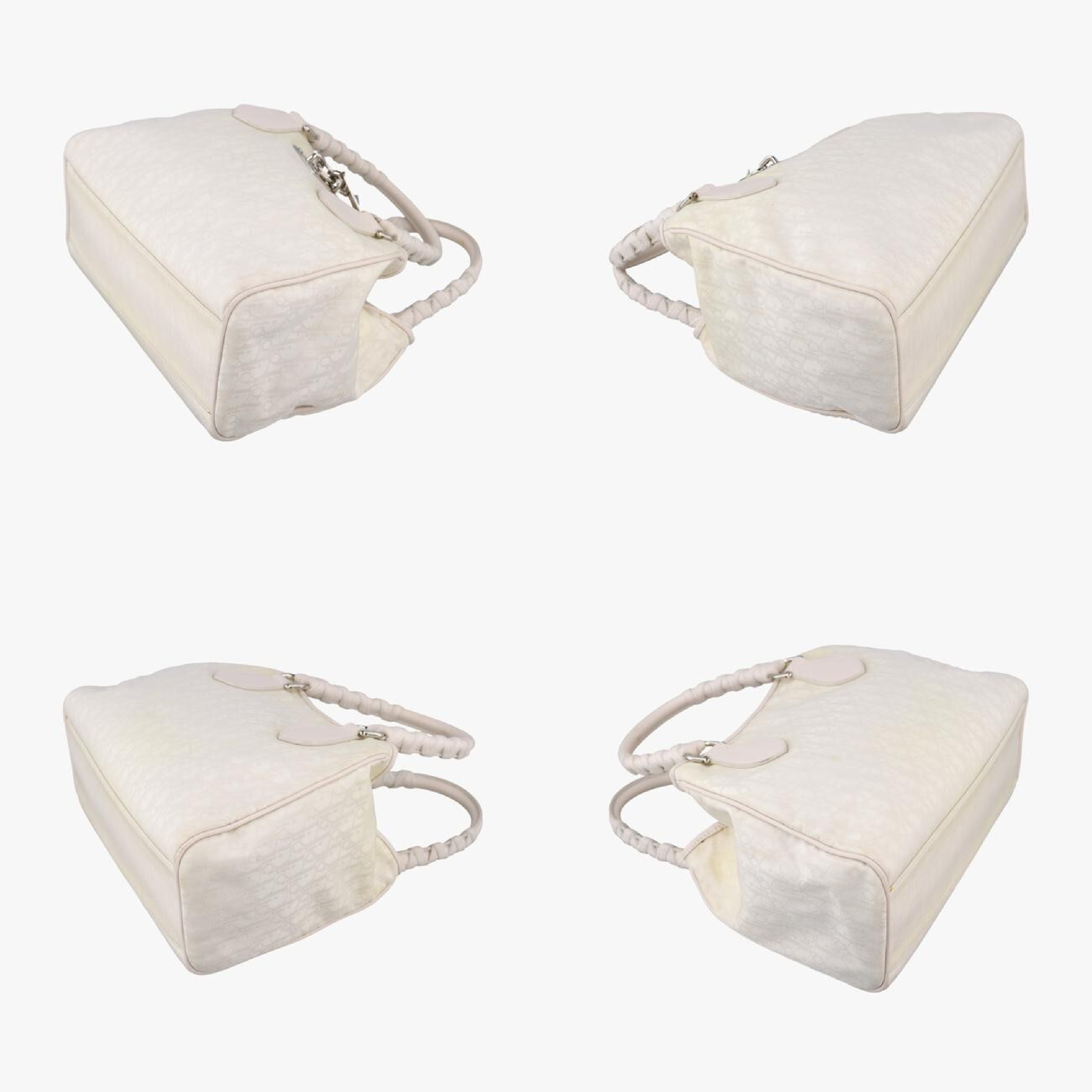 Lovely Beige Canvas x Leather Handbag 03-BO-0077 — view 4