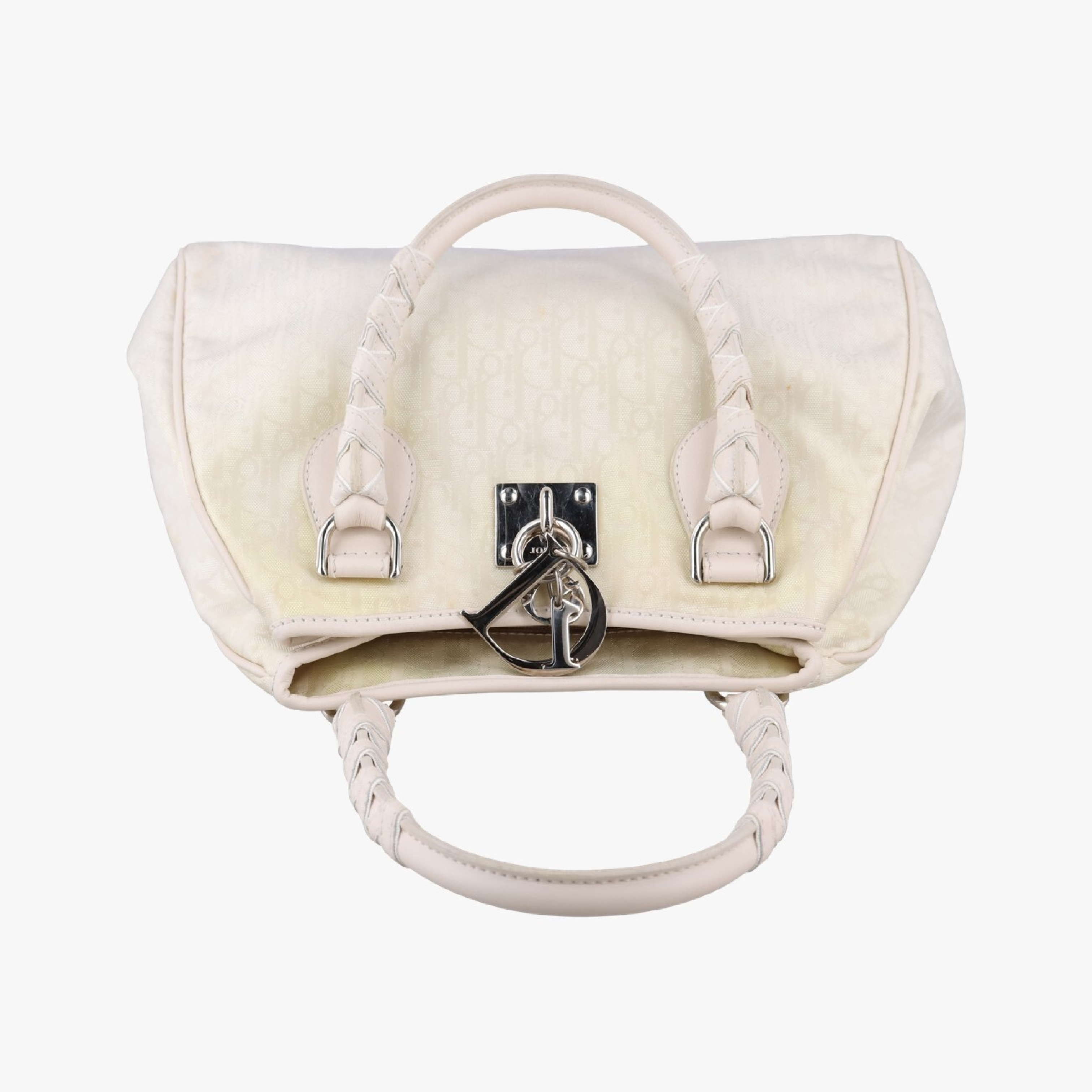 Lovely Beige Canvas x Leather Handbag 03-BO-0077 — view 5