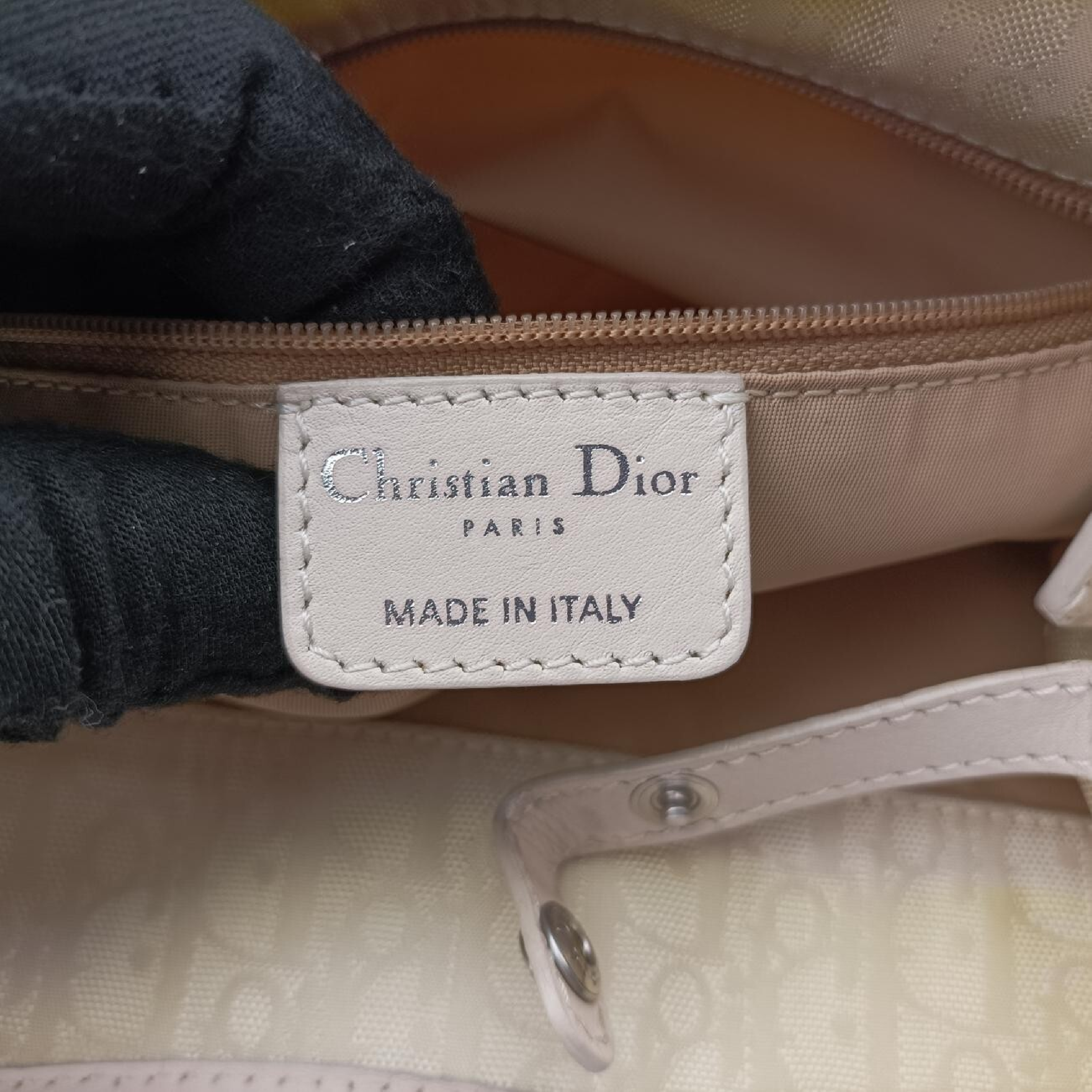 Lovely Beige Canvas x Leather Handbag 03-BO-0077 — view 7