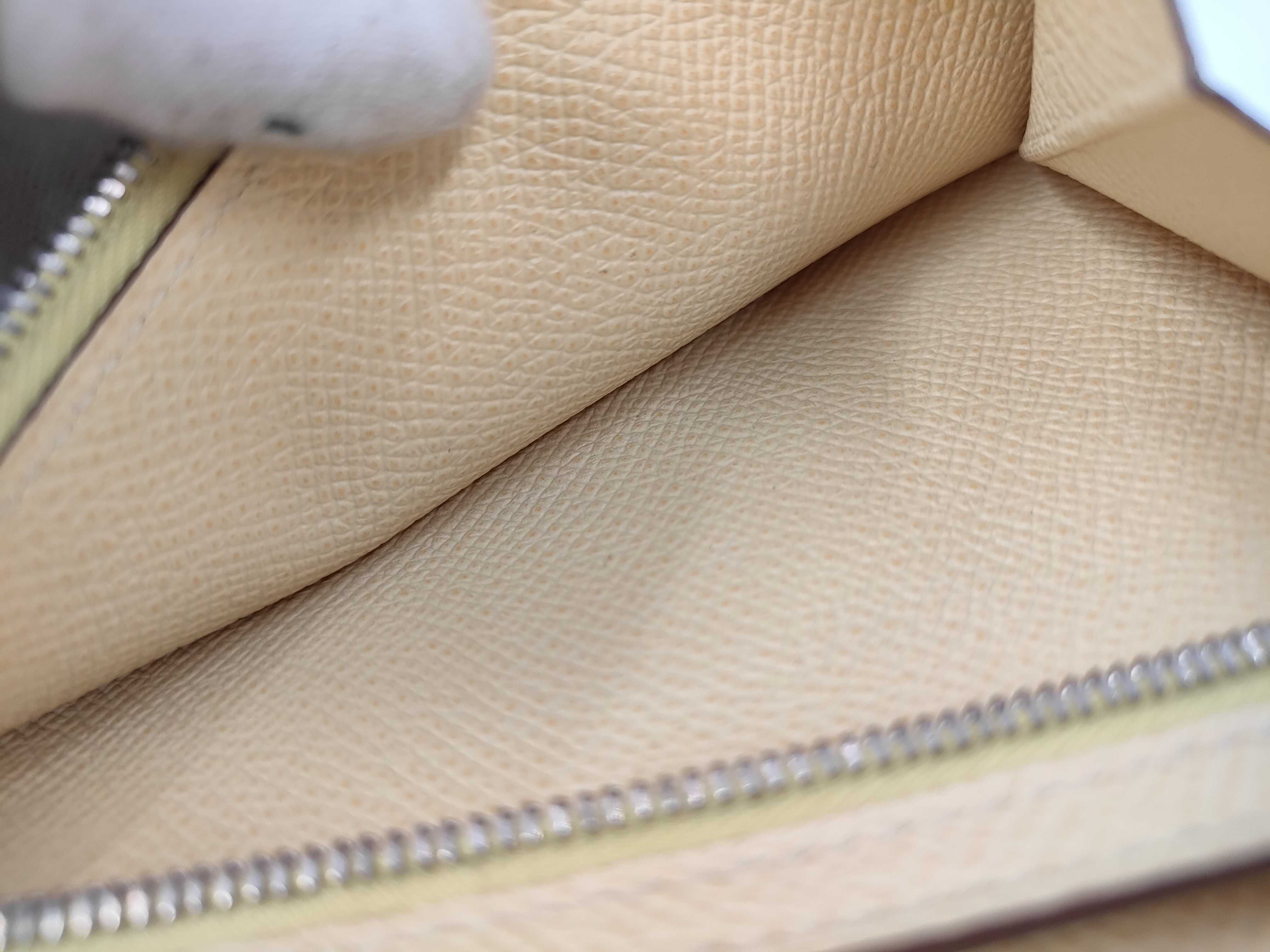 Bearn Soufflé Wallet, Veau Epsom Leather, Yellow, T Stamp — view 7