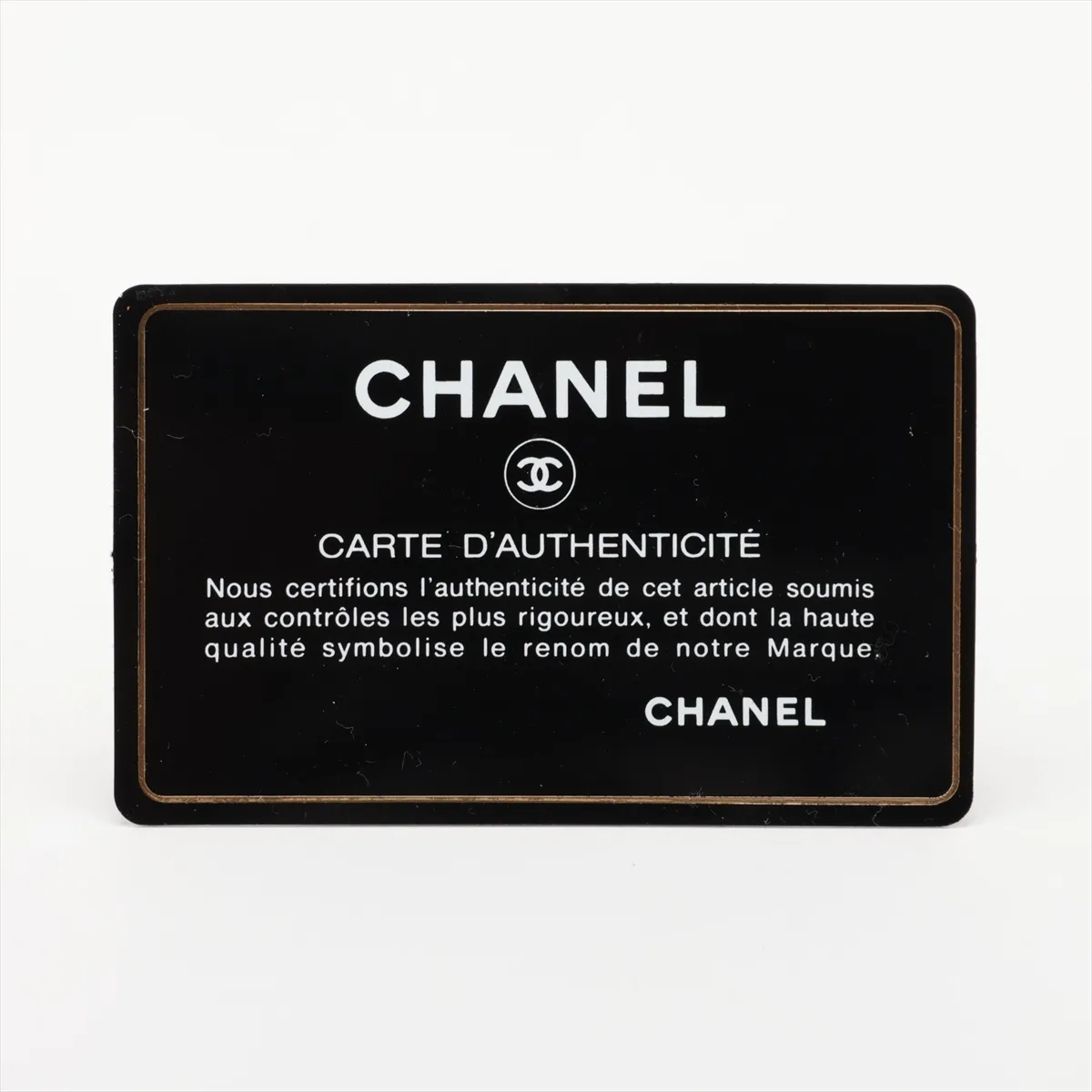 Camellia Lambskin Chain Shoulder Bag, Black x Gold, Gold Hardware, 24400286, Serial Number 24 — view 8