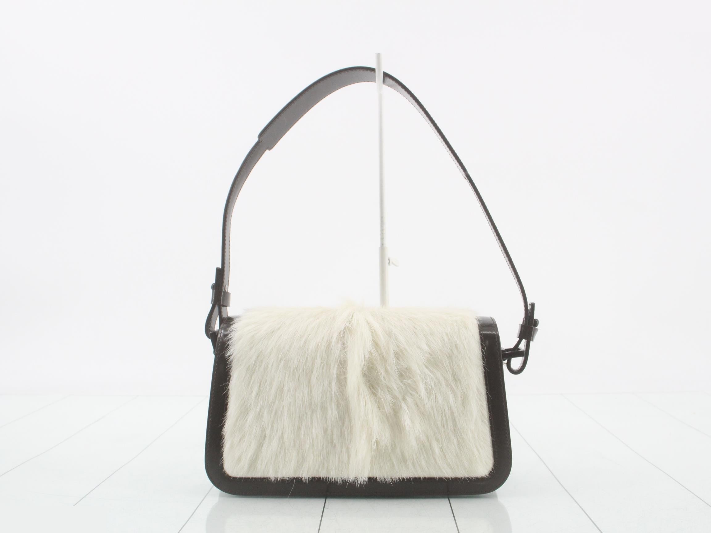 Calf hair leather shoulder bag — view 2