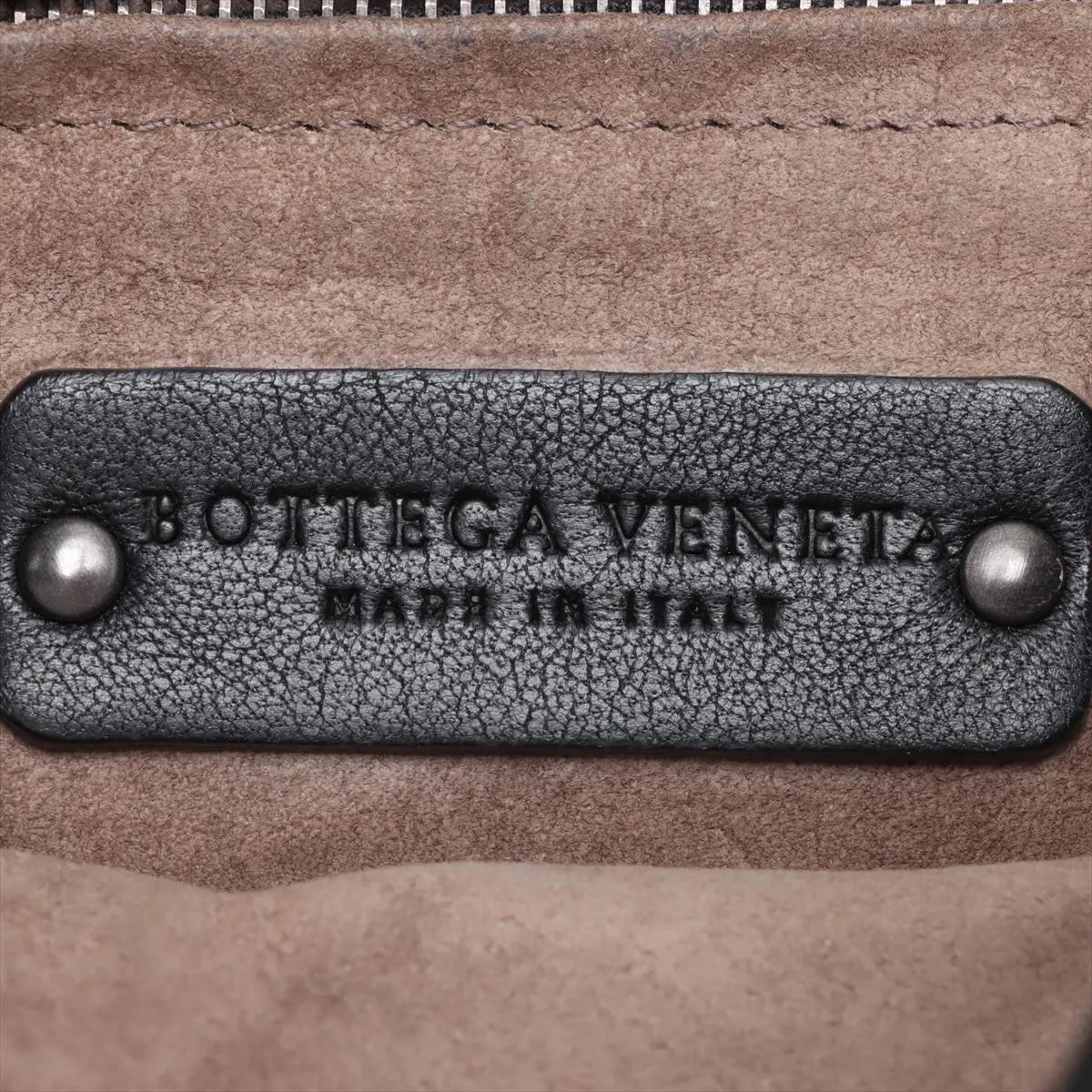 Intrecciato Leather Shoulder Bag Black 255690 — view 9