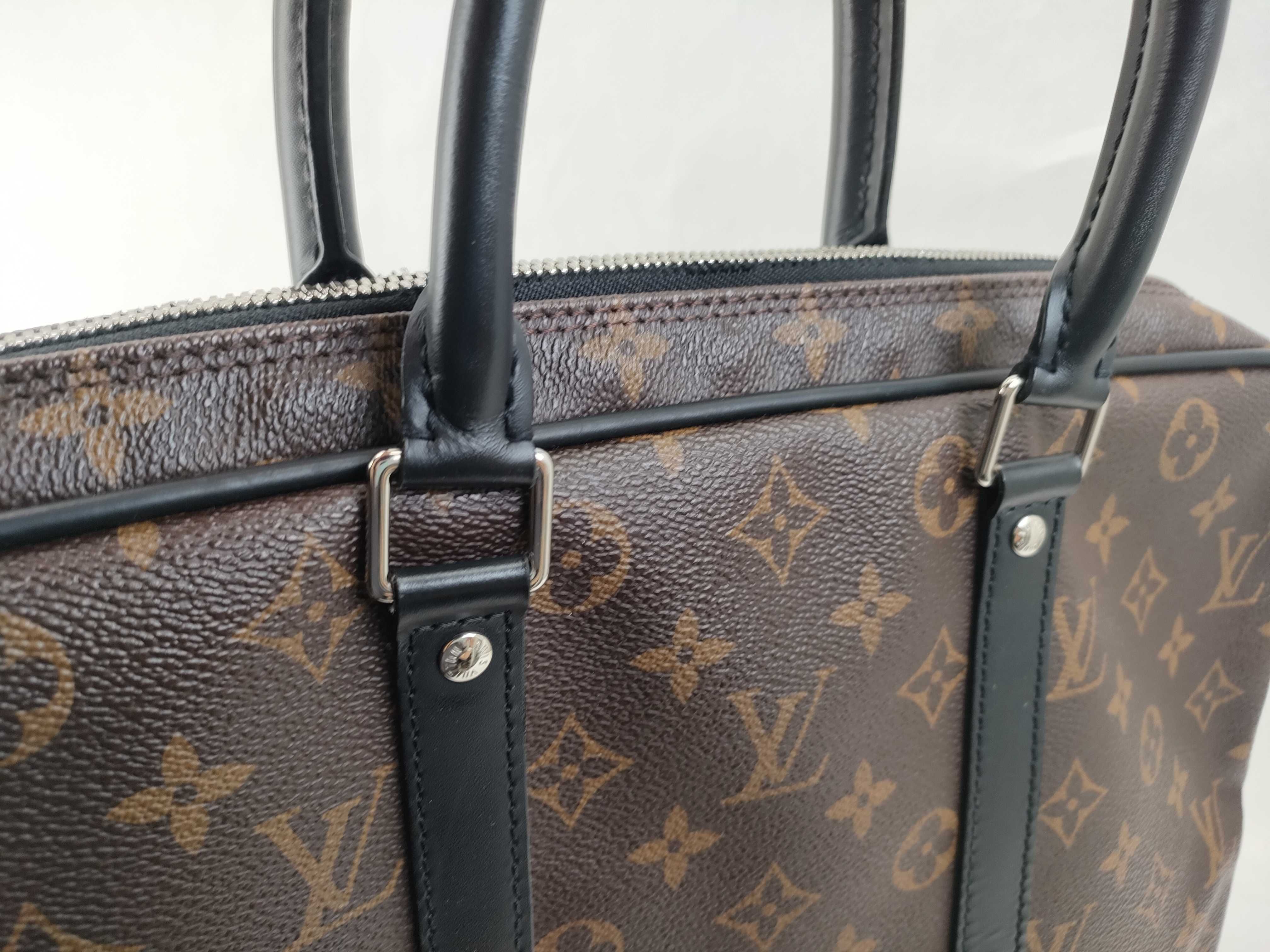 Monogram Macassar Port Document Voyage Handbag — view 5