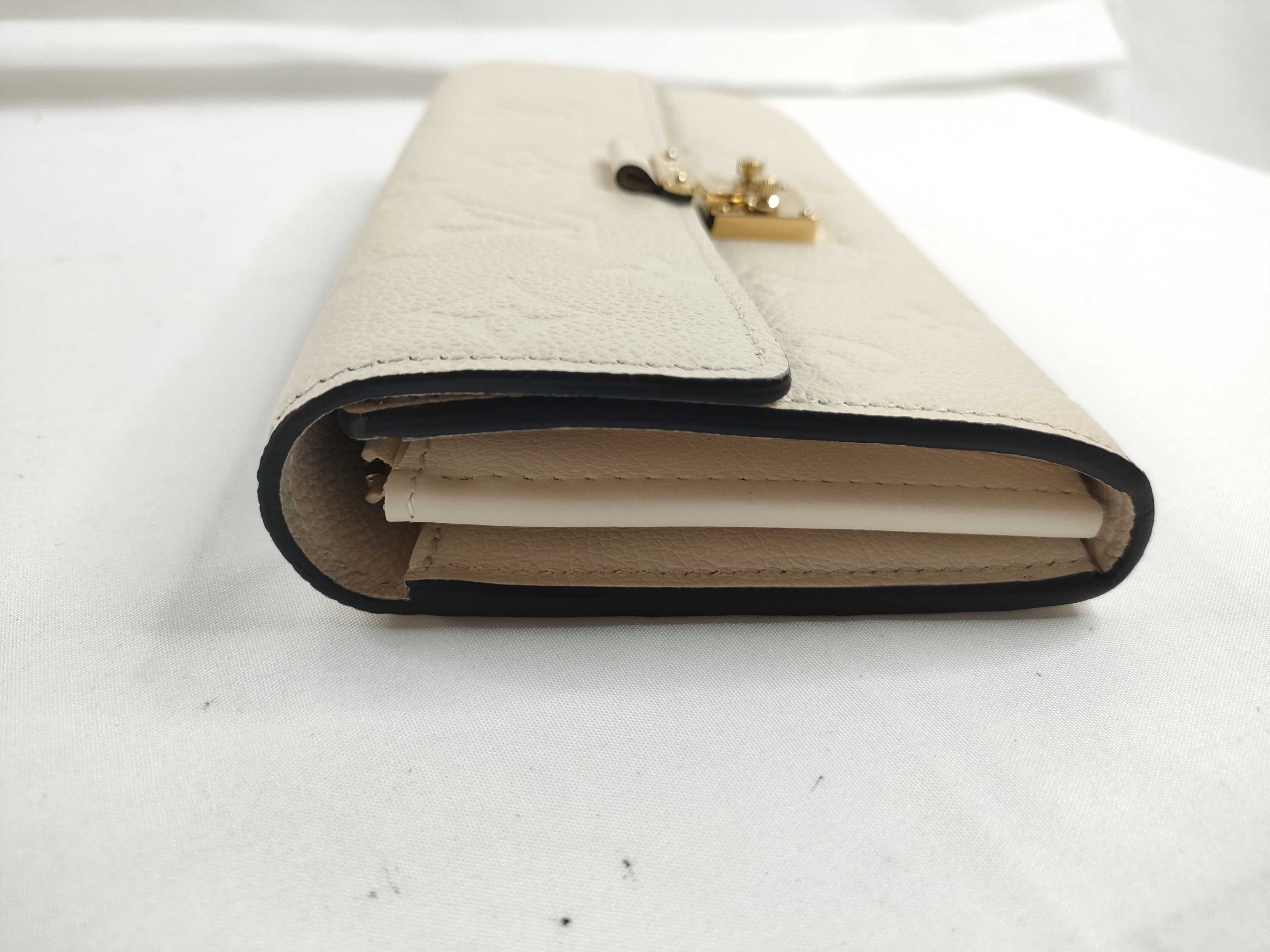 Monogram Empreinte Louis Vuitton Monogram Empreinte Portefeuille Sarah Métis Long Wallet Gold Hardware White M82638 IC Chip Box Wallet — view 5