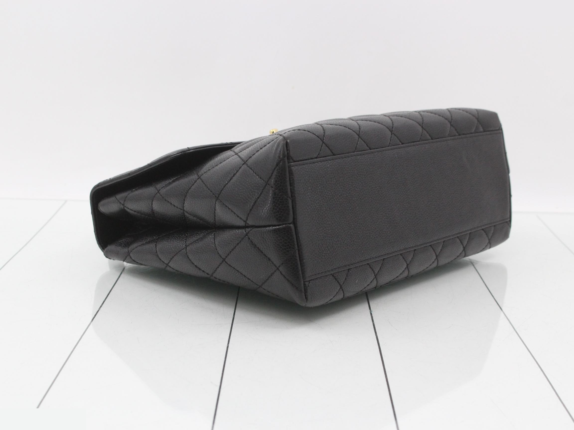 Kelly-style handbag, black, with original seal. — view 5